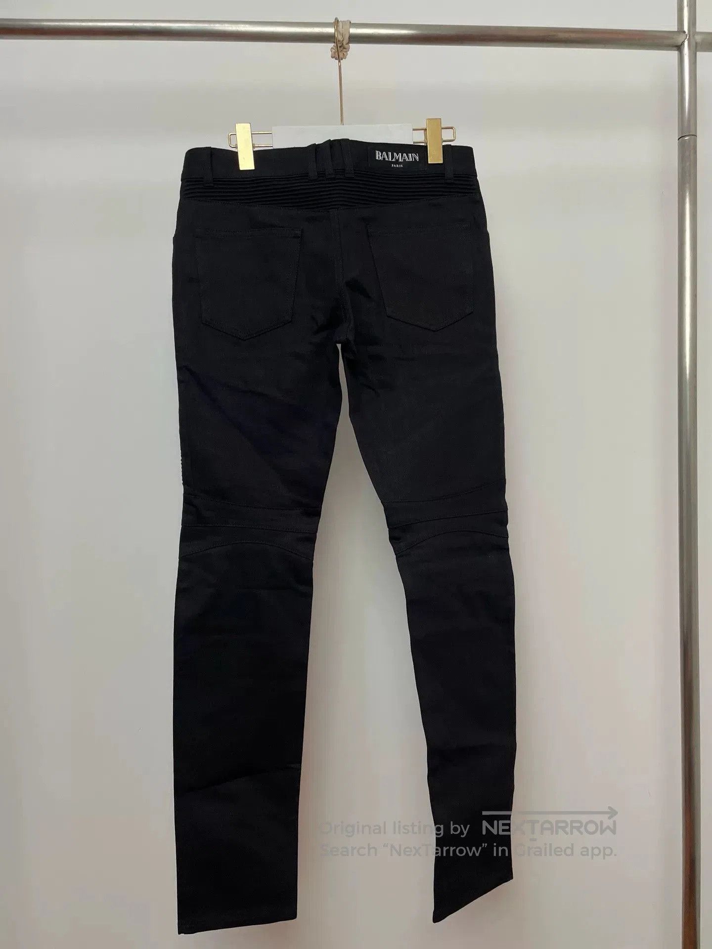 Balmain Balmain Leather Panel Biker Jeans. Size US 30 / EU 46 - 2 Thumbnail