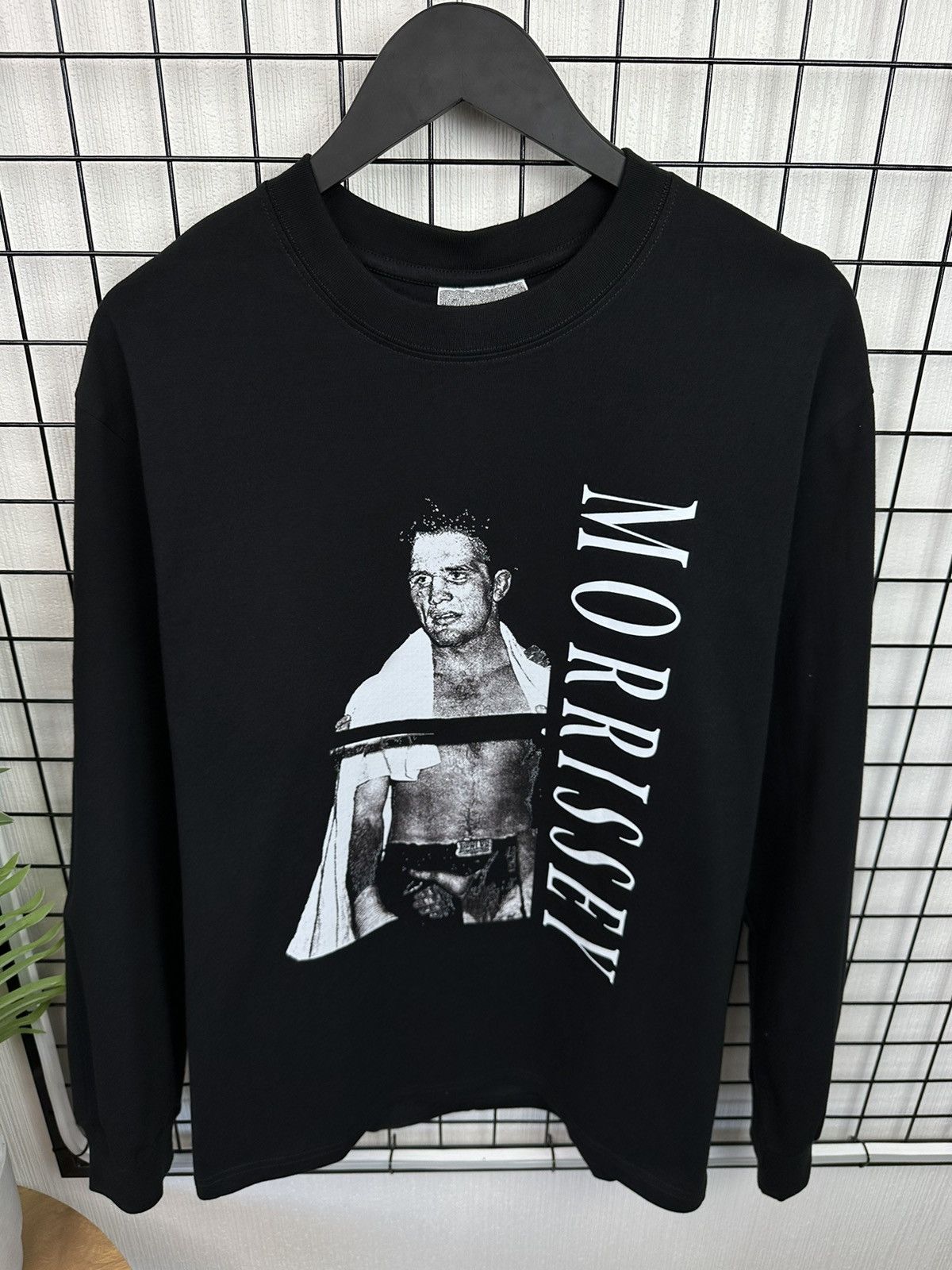 Morrissey × The Smiths Morrissey Band Boxer Long Sleeve Shirt Men Black L Tour tee Size US L / EU 52-54 / 3 - 4 Thumbnail