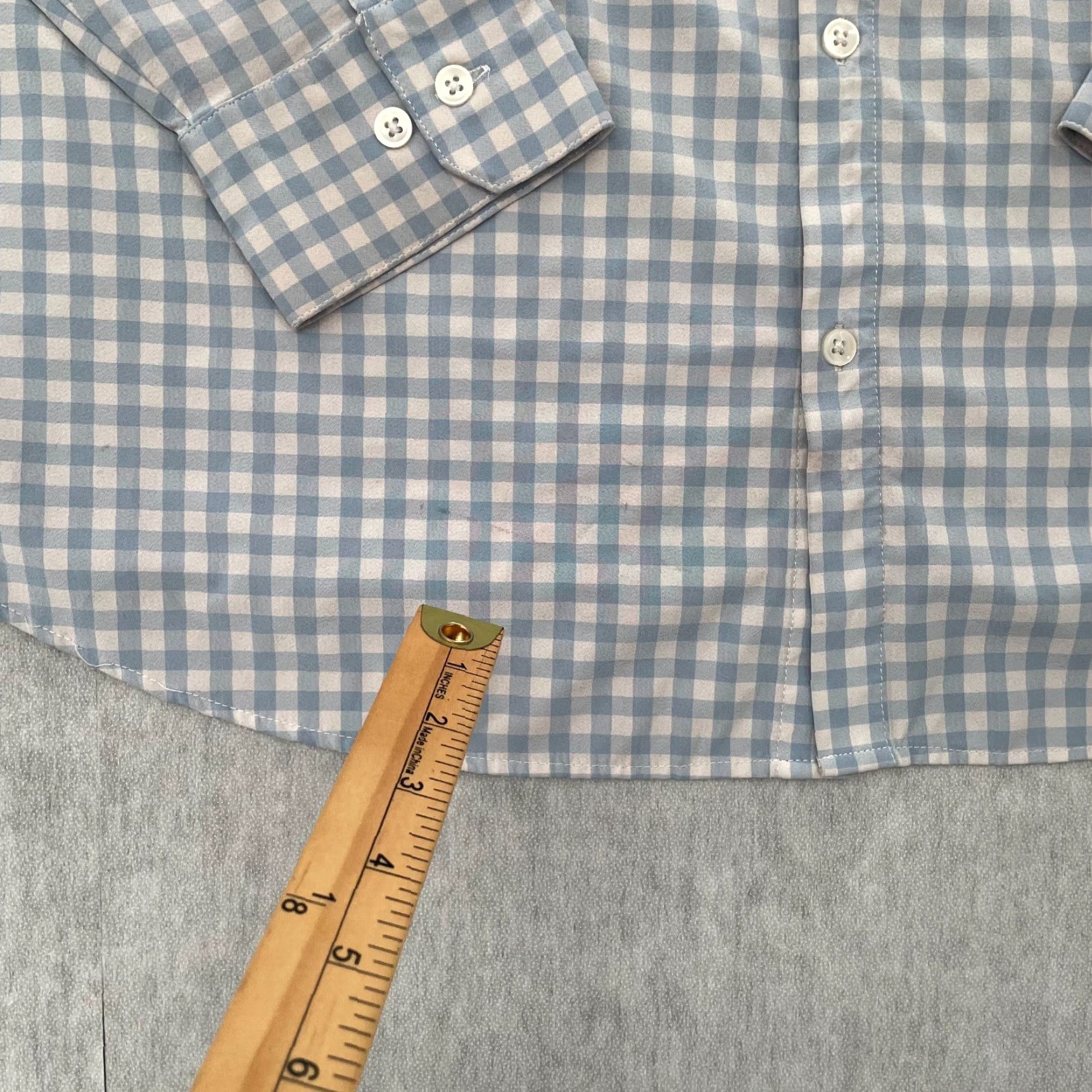 Mizzen+Main Mizzen Main Shirt Adult Blue Check Button Up Performance Stretch Men Extra Large XL Size US XL / EU 56 / 4 - 7 Thumbnail