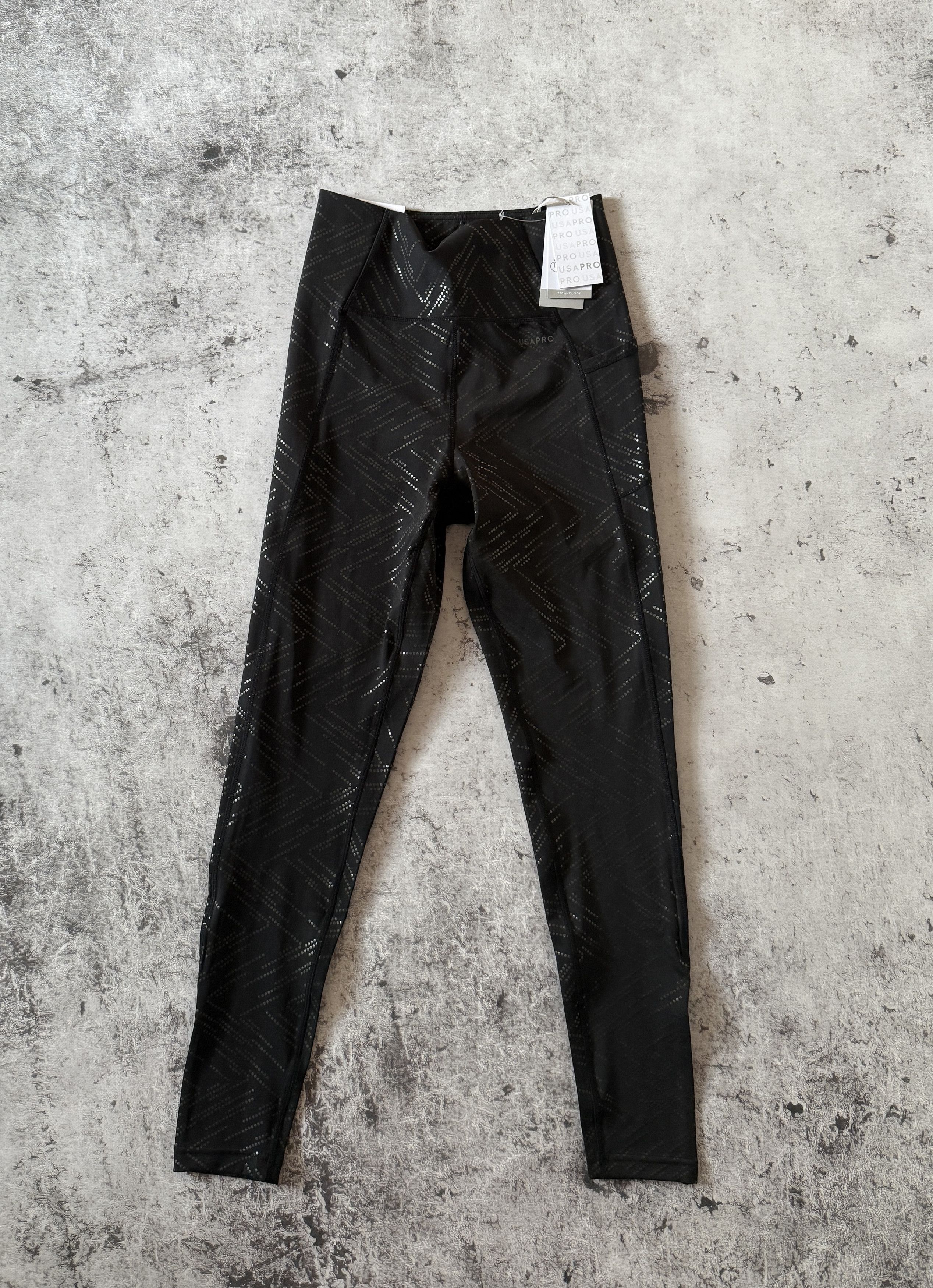 Other USA PRO HIGH TIGHT GEO GLOSS 10 S TIGHTS LEGGINGS Size 32" / US 10 / IT 46 - 2 Thumbnail
