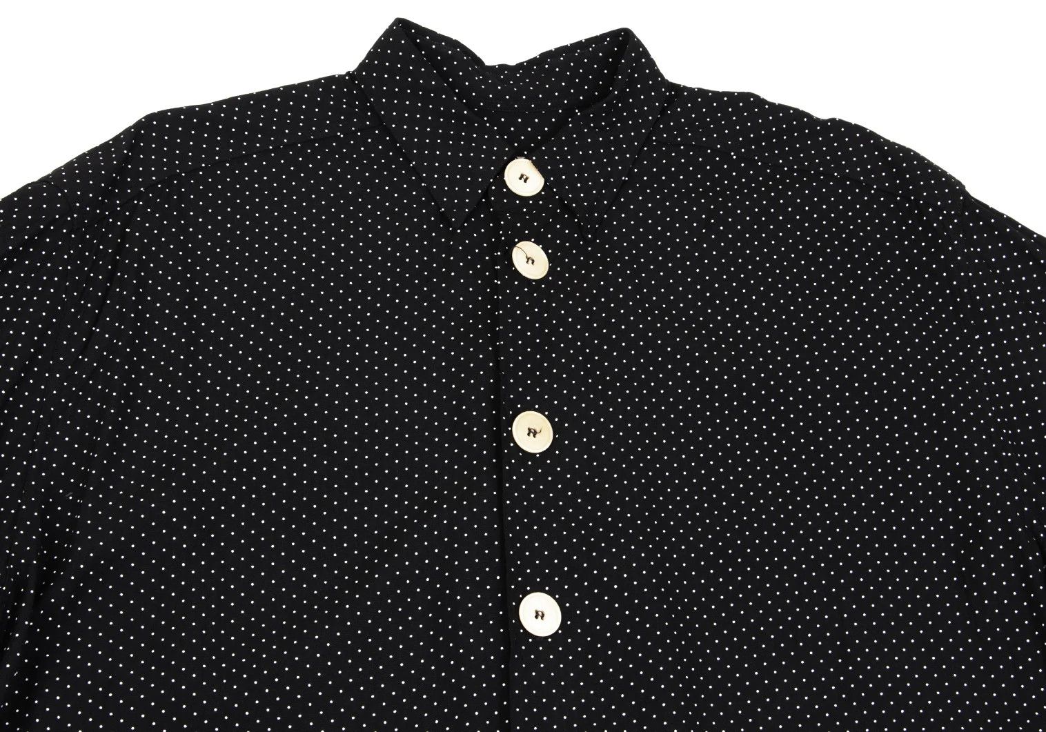Emporio Armani Rayon Pin Dot Long Sleeve Shirt in Black and Off White Size US L / EU 52-54 / 3 - 2 Thumbnail