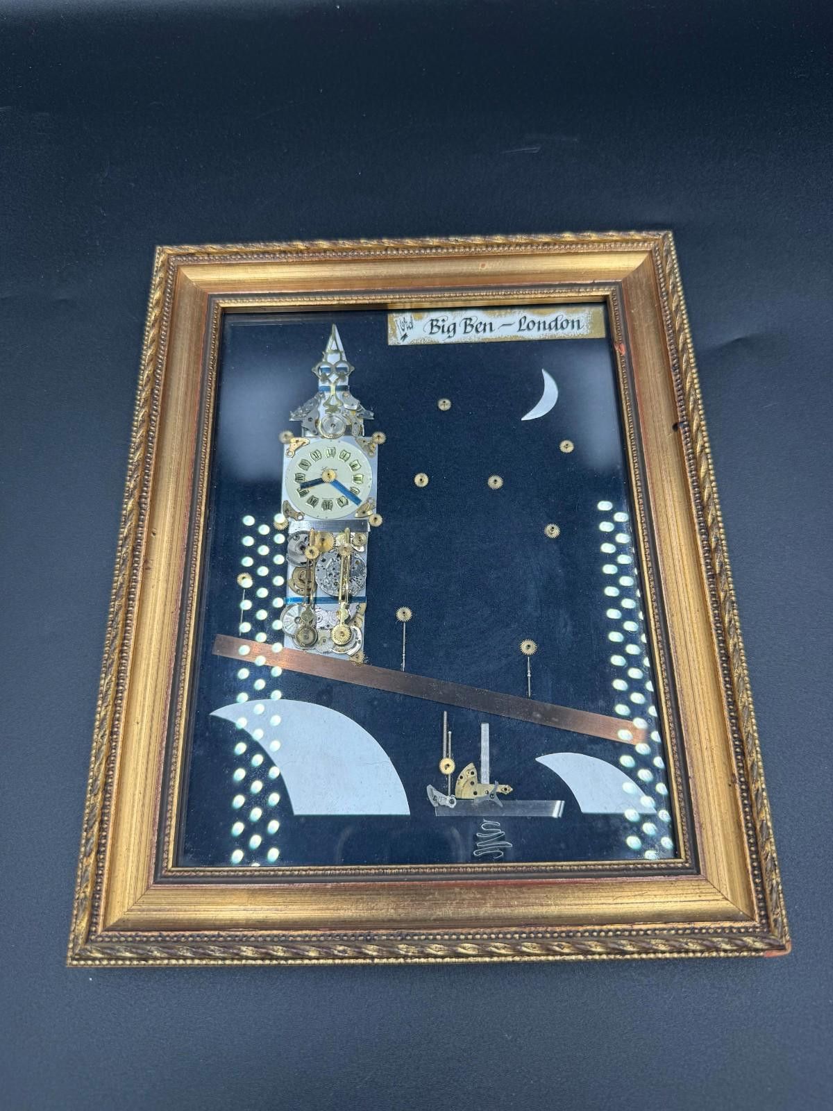 Other Vintage Framed Big Ben London Horological Collage Watch Part Size ONE SIZE - 5 Thumbnail