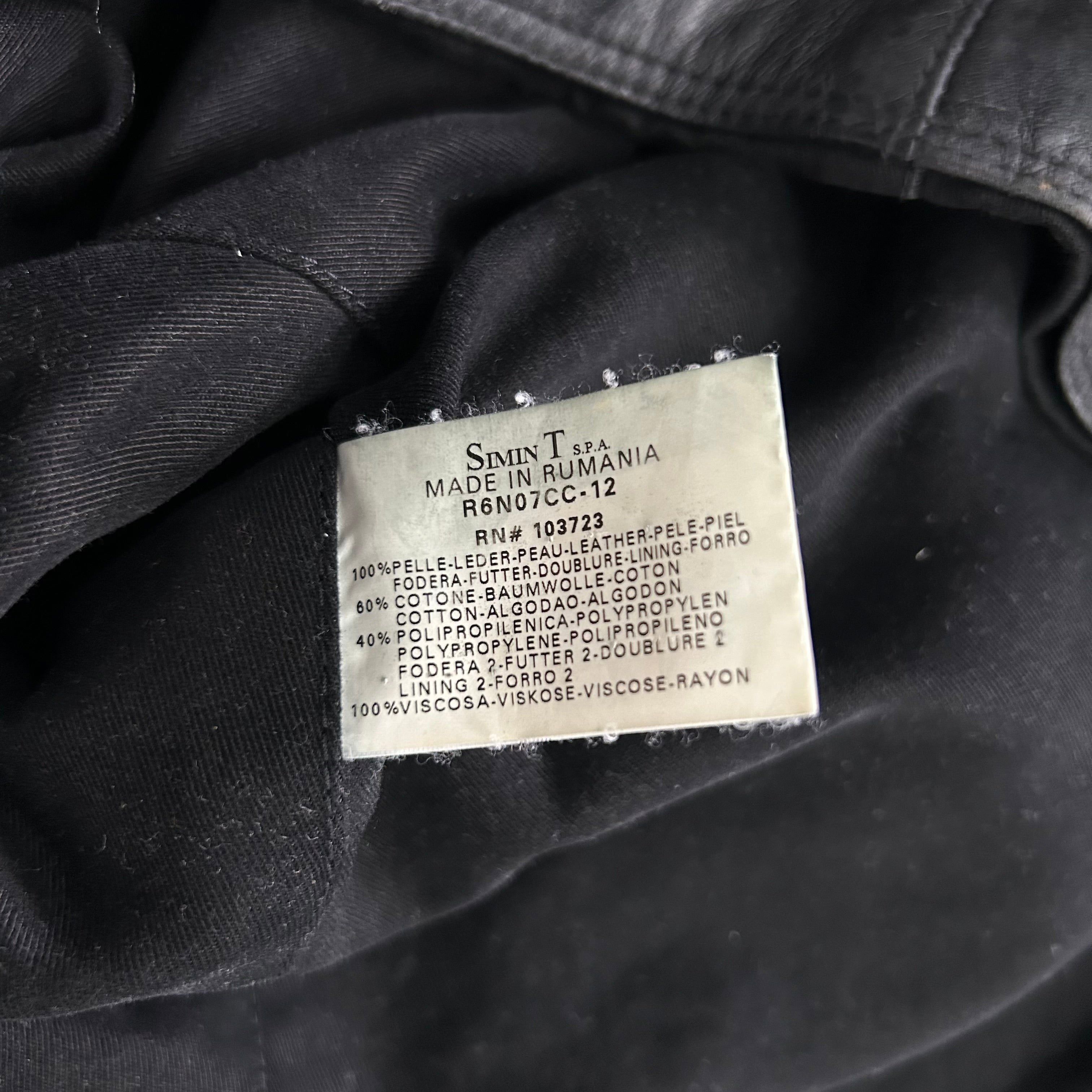 Armani Armani Jeans 90s Black Leather Blazer Jacket Size US L / EU 52-54 / 3 - 8 Thumbnail