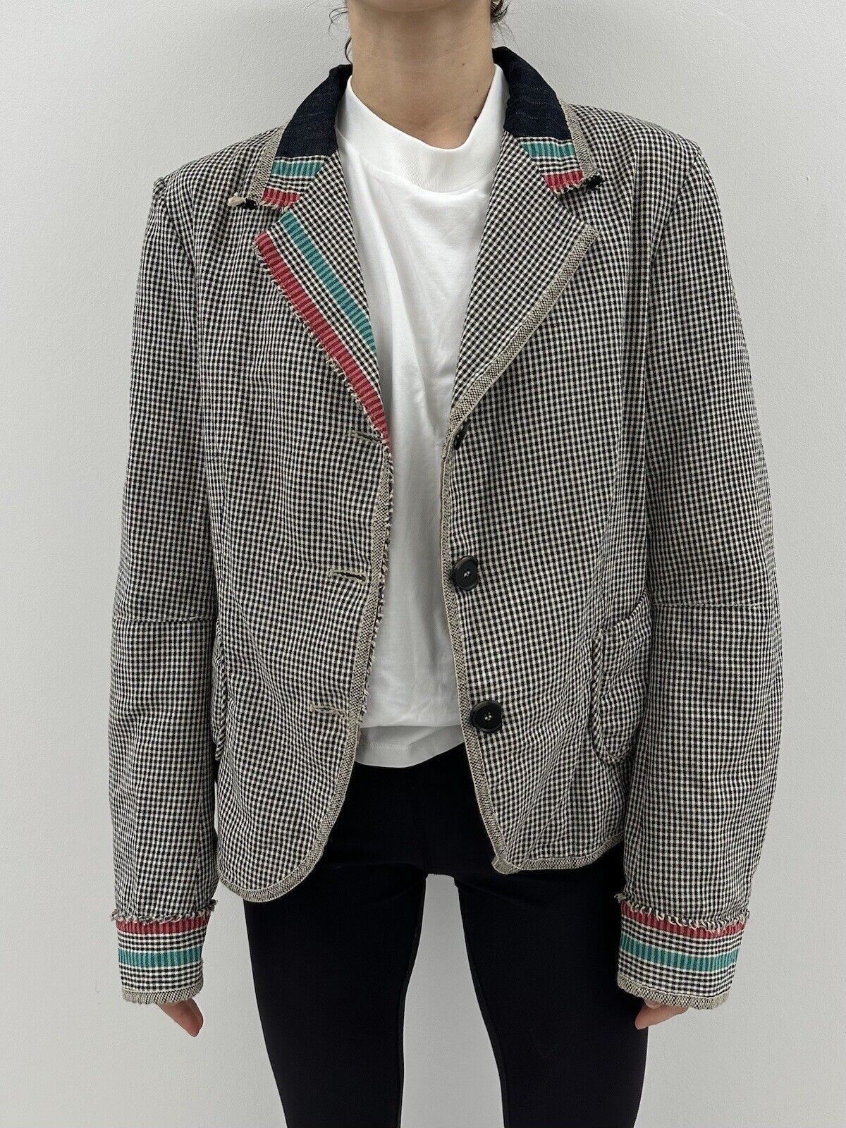 Marithe + Francois Girbaud Marithe Francois Girbaud Blazer Womens Checked y2k vintage Size L / US 10 / IT 46 - 10 Thumbnail