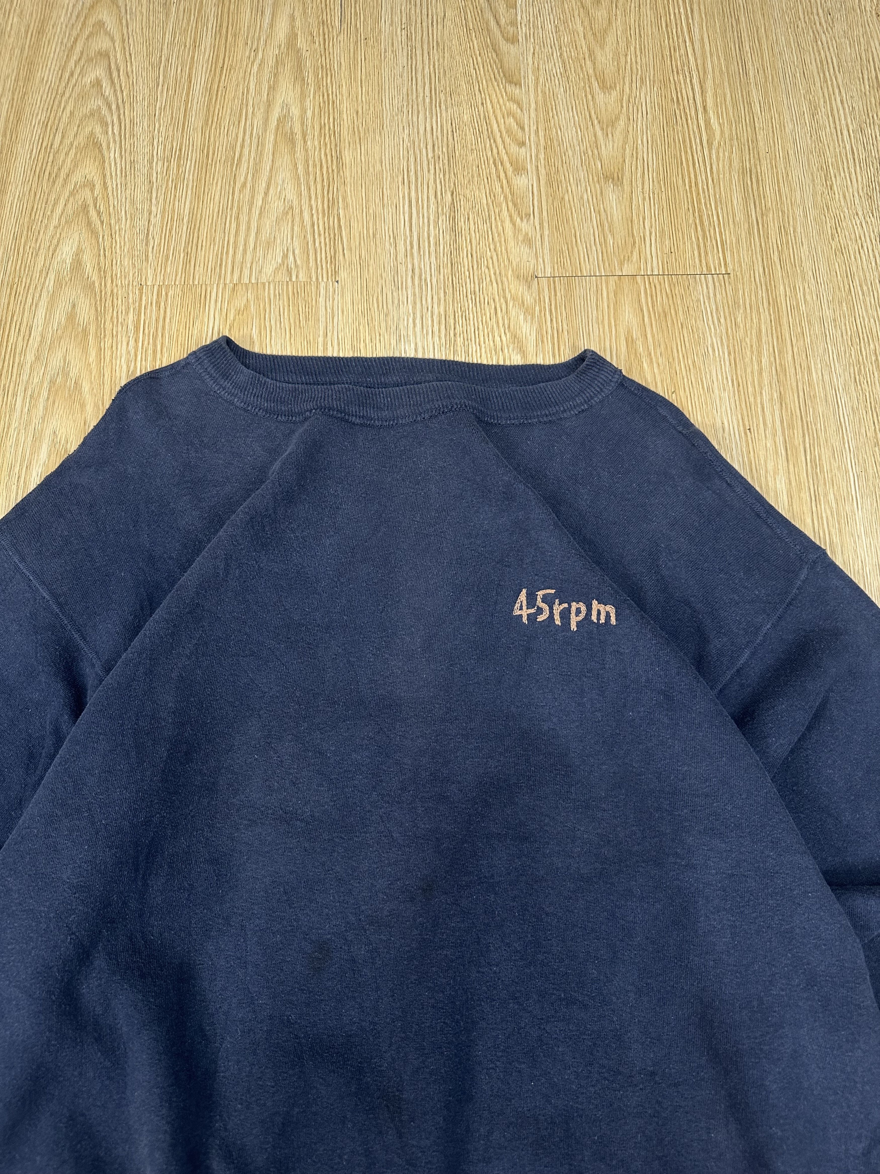 45rpm 90s 45rpm Baggy Faded Vintage Sweatshirt Z213 Size US L / EU 52-54 / 3 - 3 Thumbnail