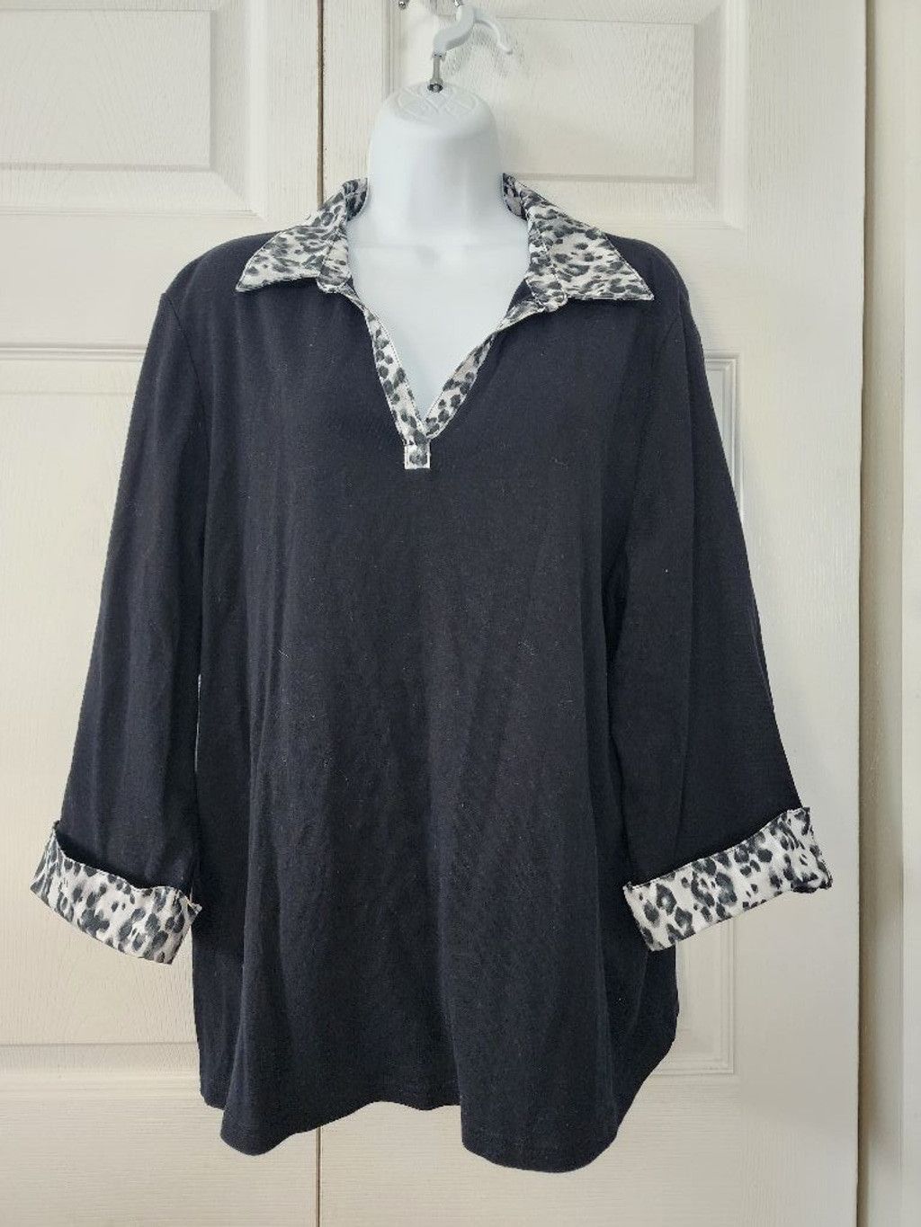 Other Women's Karen Scott Blouse, 1X, Black and Gray Size XL / US 12-14 / IT 48-50 - 1 Thumbnail