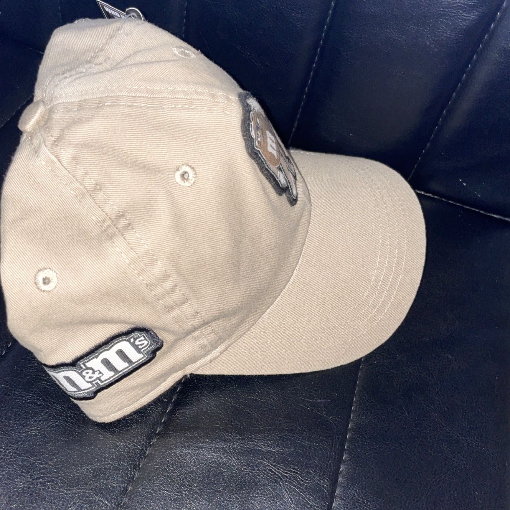 CHOCOOLATE Y2K M&M Ms. Brown Chocolate Candy Patch Mocha Khaki Adjustable Cap Hat Mens Baseball Cap Size ONE SIZE - 2 Thumbnail