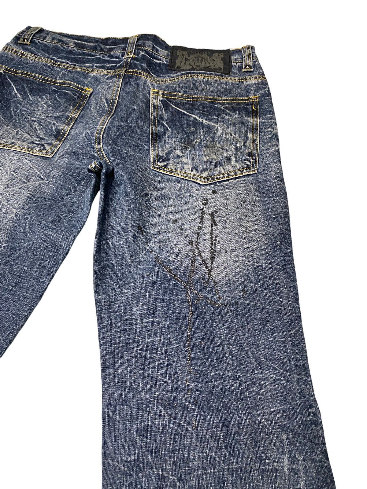 If Six Was Nine Lowbox Buckle Glitter Flared Seawash Jeans Size US 30 / EU 46 - 16 Thumbnail