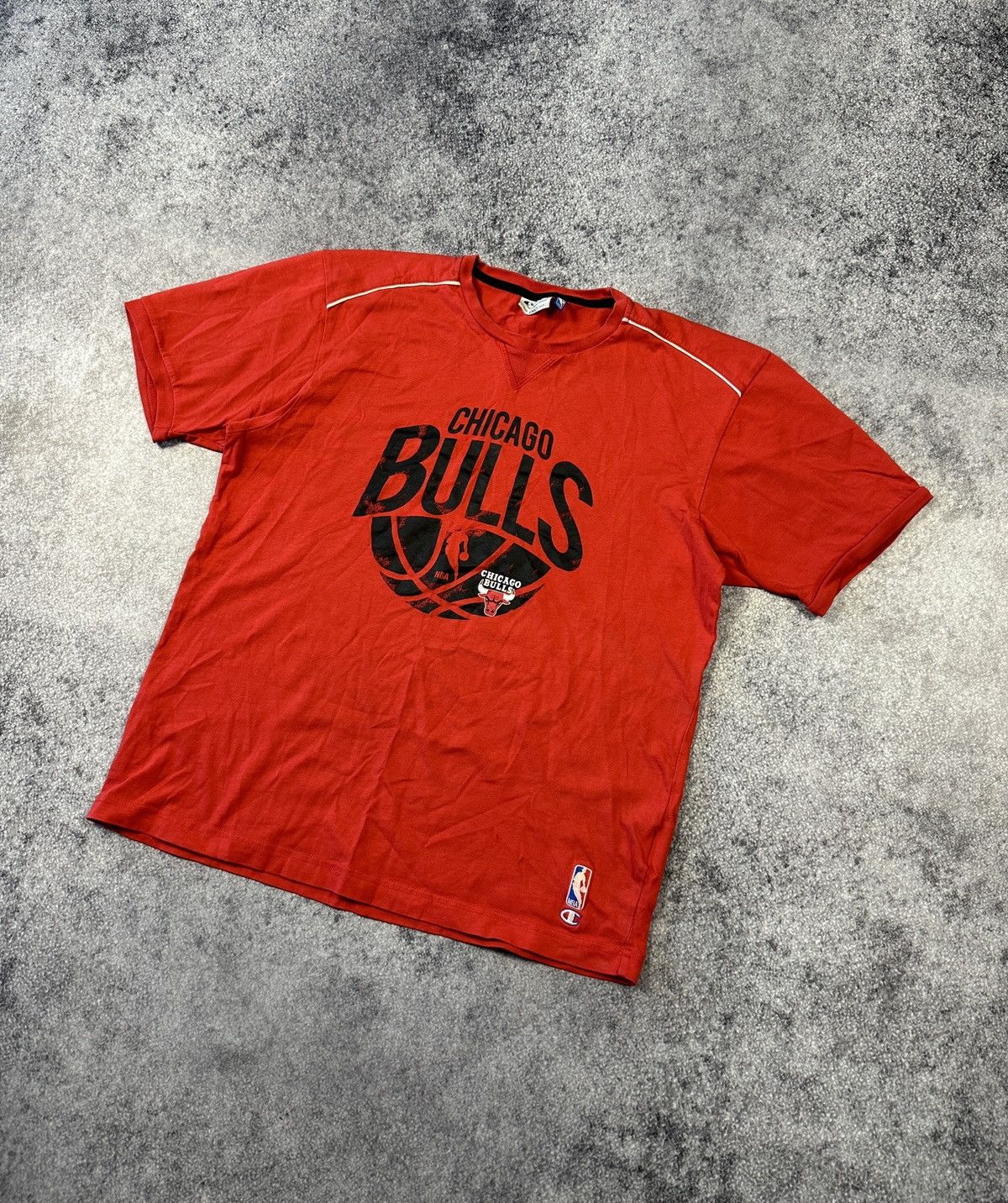 Champion Champion NBA Chicago Bulls Logo T-shirt Streetwear Rare 