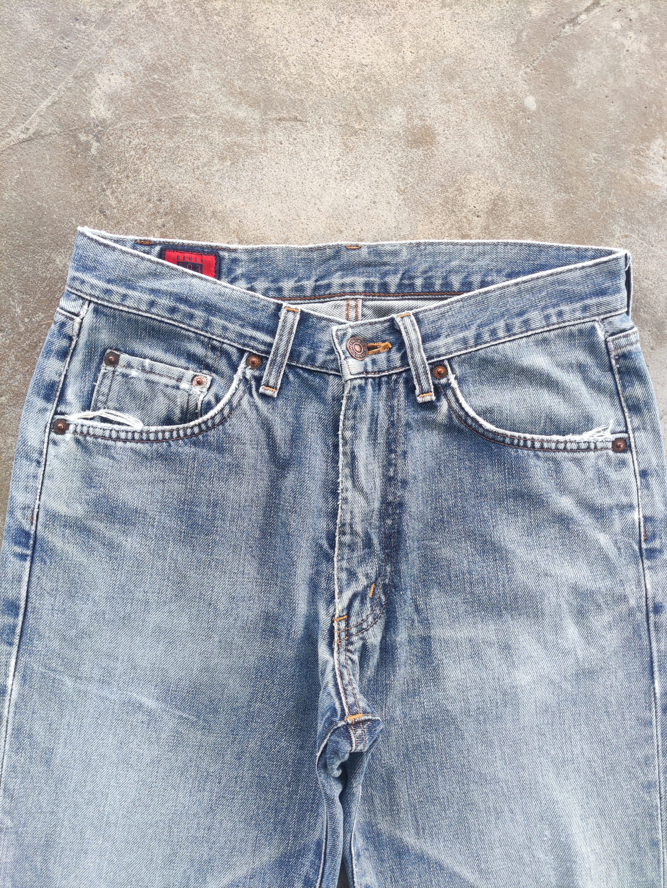 Edwin Vintage Edwin Brand Denim Buggy Distressed Faded Pants Size US 30 / EU 46 - 3 Thumbnail