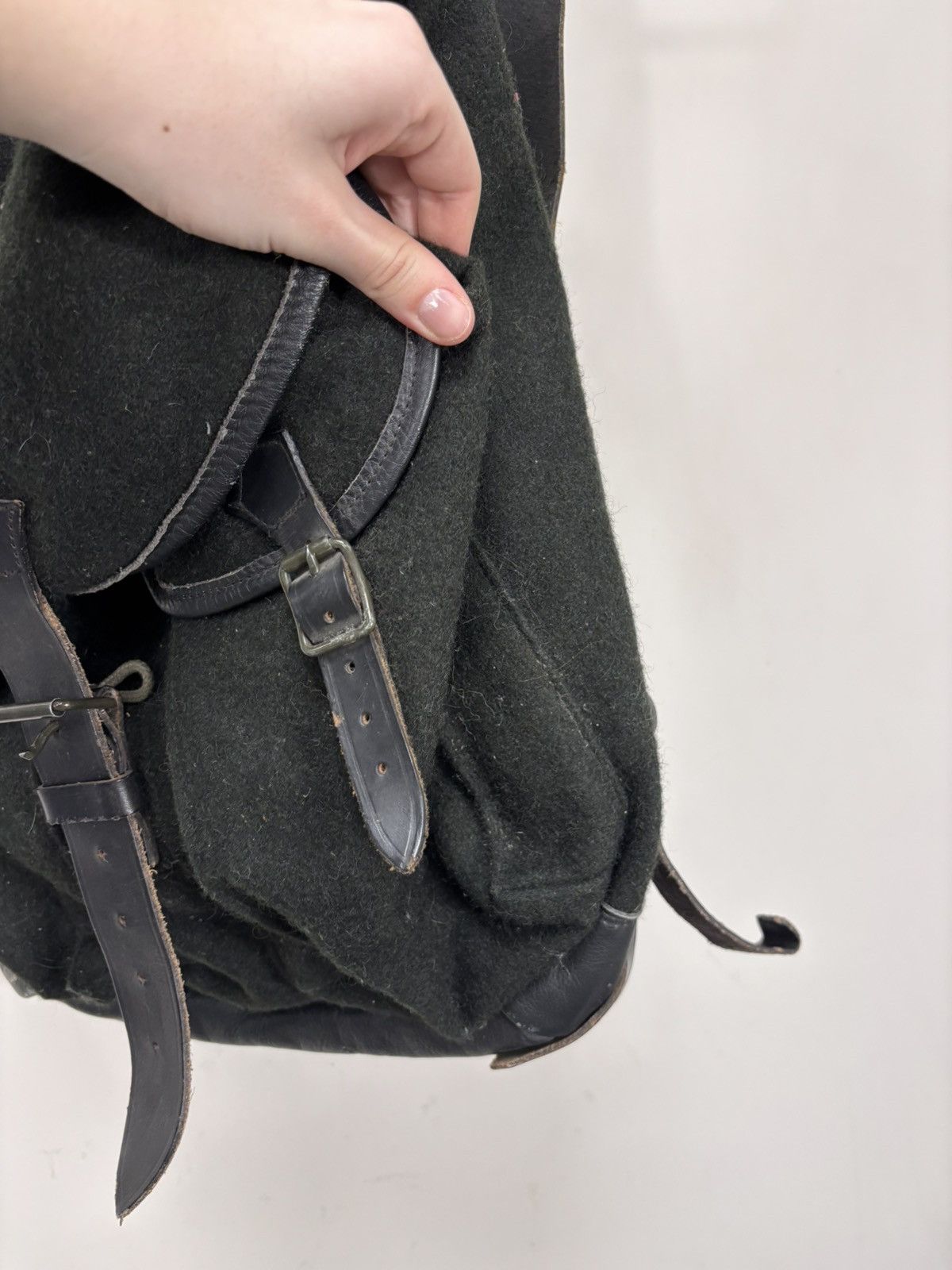 Other Vintage 1980s Husqvarna Motorcycle Backpack Wool Leather Size ONE SIZE - 7 Thumbnail