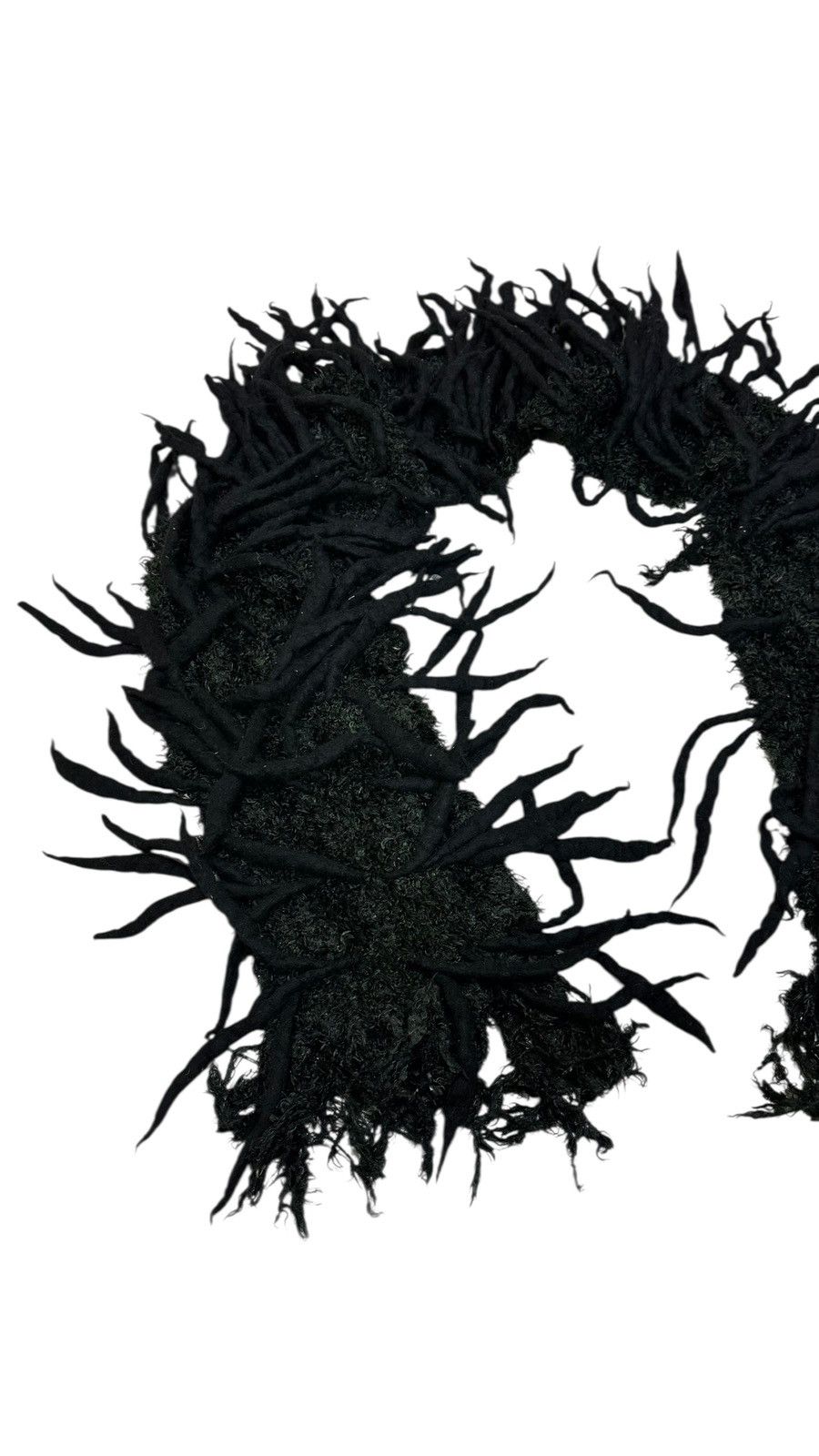 Issey Miyake AW 2002 Issey Miyake Black Olive Twisted Wool Scarf/ Muffler Size ONE SIZE - 10 Thumbnail