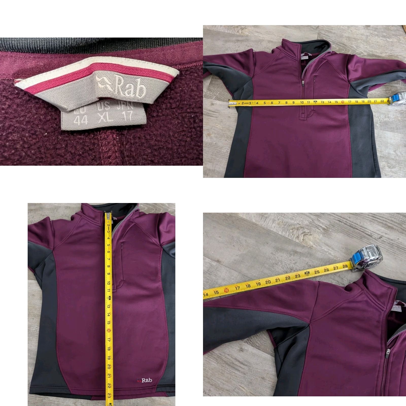 Rab RAB Jacket Womens XL Purple PS Zip Top Polartec Stretch Outdoor Shirt Hoodie? Size XL / US 12-14 / IT 48-50 - 8 Thumbnail