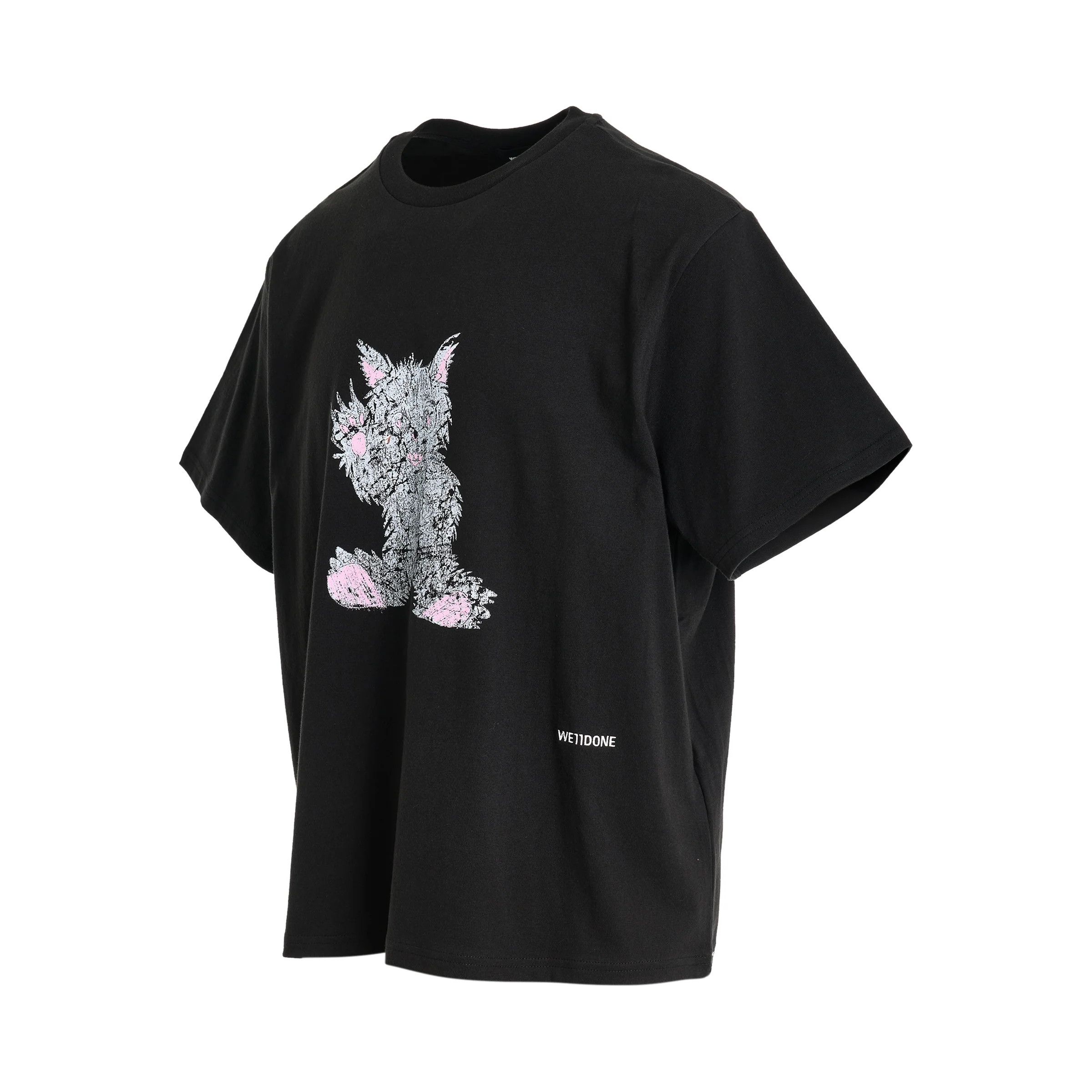 WE11DONE o1mris0824 Character T-Shirt in Black Size US M / EU 48-50 / 2 - 2 Thumbnail