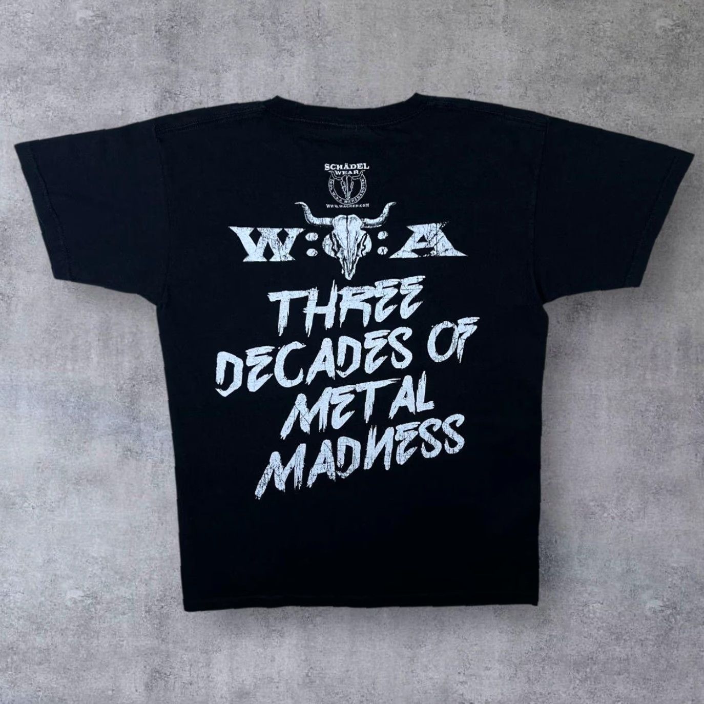 Fruit Of The Loom Wacken XXX Heavy Metal Hard Rock Punk Music Band Festival Black T-Shirt M Mens Short Sleeve Cotton Graphic Print Front Back Size US M / EU 48-50 / 2 - 2 Thumbnail