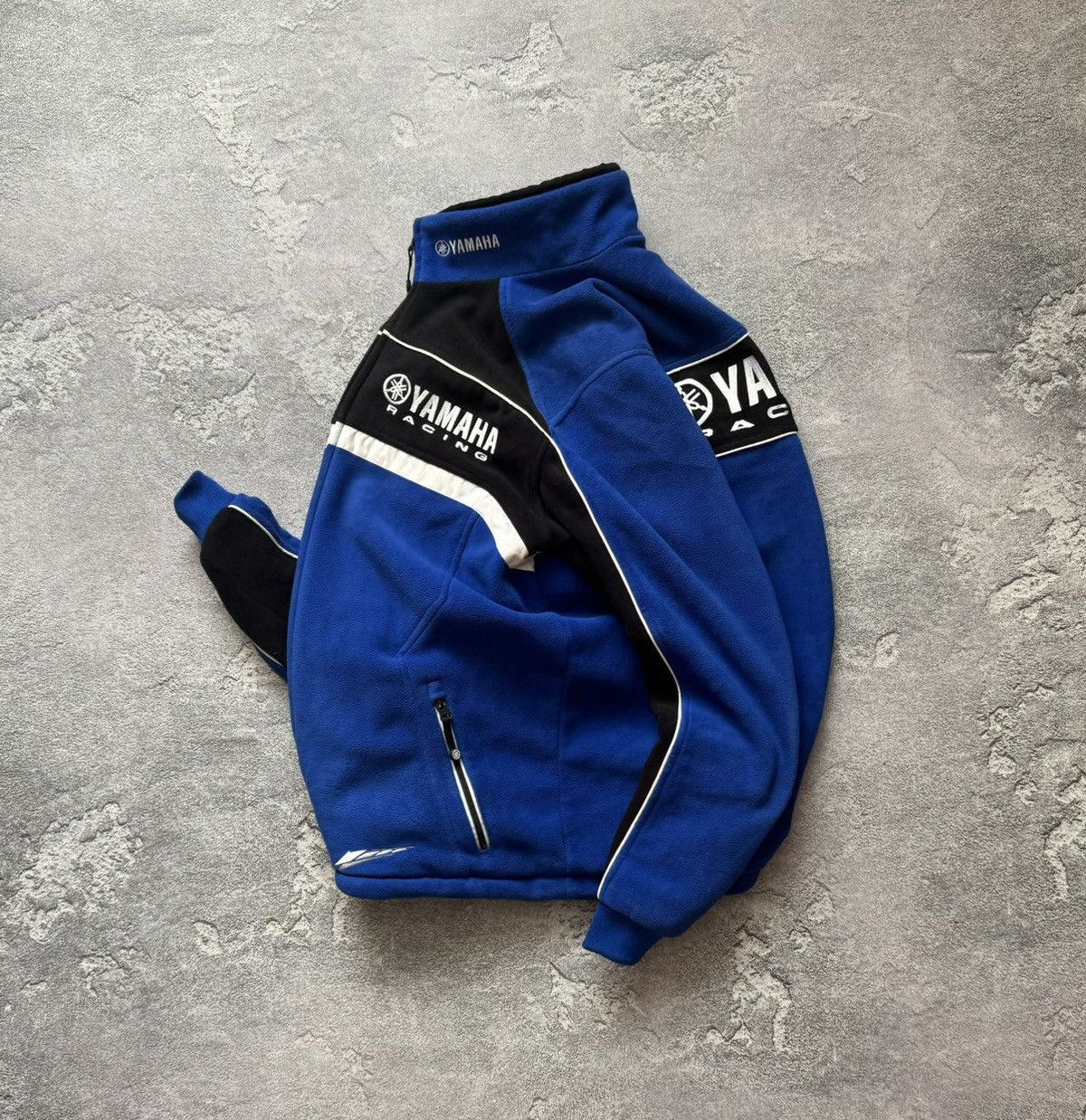 Vintage × Yamaha Yamaha L blue fleece jacket bomber zip big logo Size US L / EU 52-54 / 3 - 24 Thumbnail