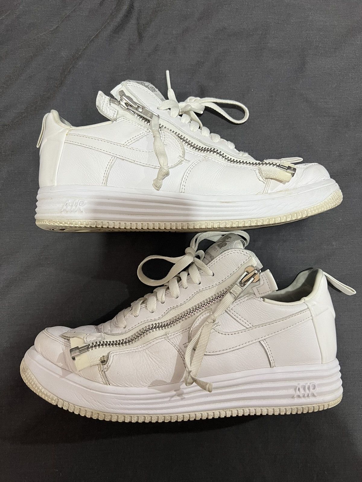 image of Acronym X Nike Lunar Force 1 Low Shoes in White, Men's (Size 9)