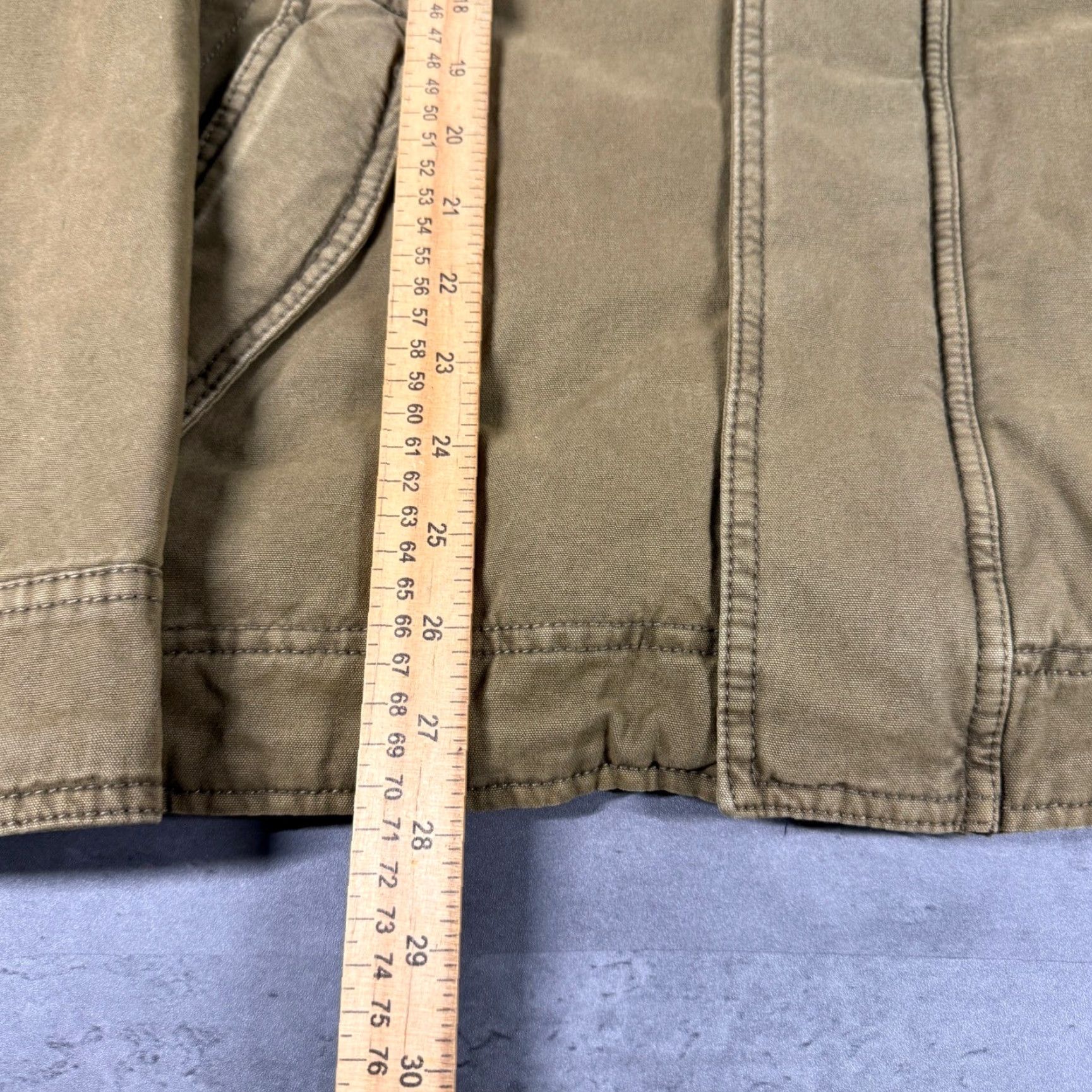 Levi's Levi's Military Jacket Hooded Lined Insulated Sherpa Canvas Mid-Length Beig e Brown M Adult Mens Jacket Size US M / EU 48-50 / 2 - 5 Thumbnail
