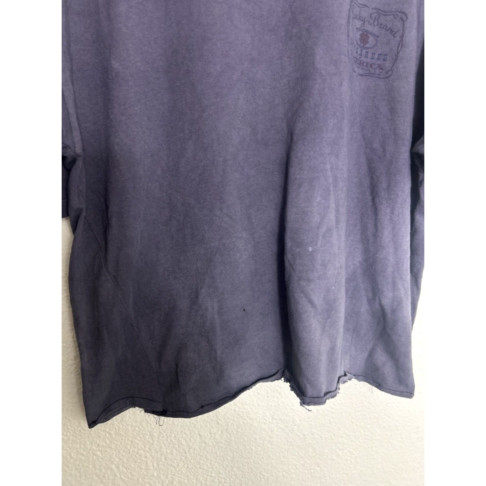 Lucky Brand Lucky Brand Short Sleeve T Shirt Gray One Size fits Him Stained Size US M / EU 48-50 / 2 - 6 Thumbnail
