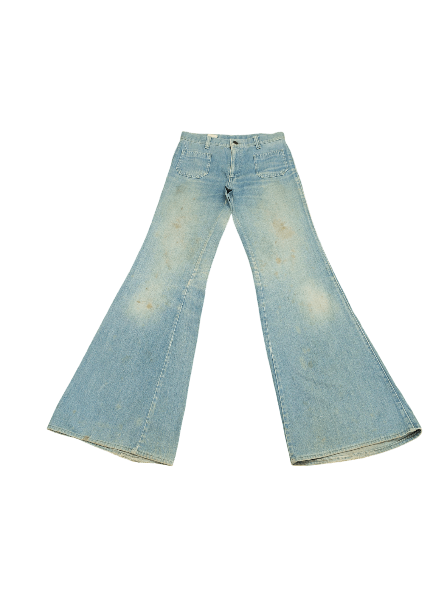 If Six Was Nine Flare Jeans Dirty Dusty Bell Bottom Boot Cut Y2k Goa Size US 27 - 2 Thumbnail