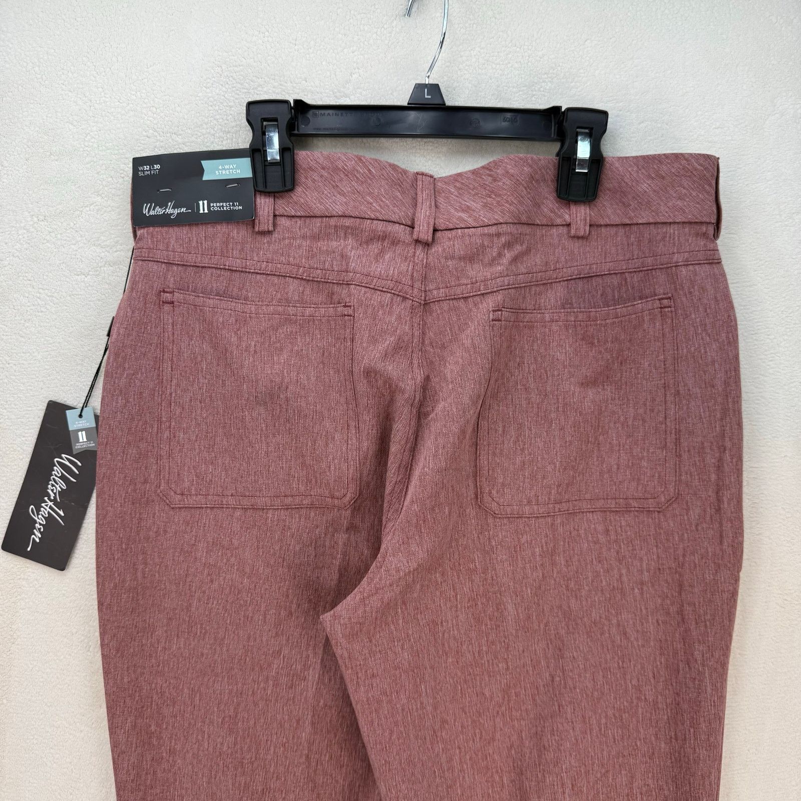 Walter Steiger WALTER HAGEN MEN'S 32X30 NEW MAROON PERFECT 11 GOLF PANTS Size US 32 / EU 48 - 4 Thumbnail