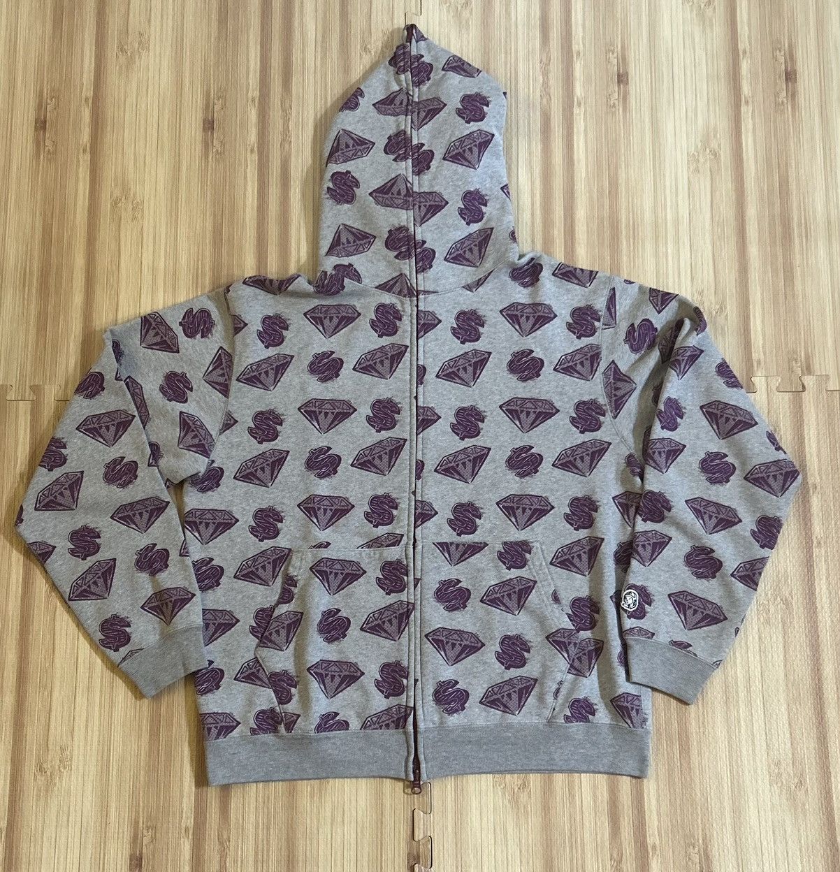 Billionaire Boys Club Og BBCICECREAM Diamonds and dollars fullzip purple grey M Size US M / EU 48-50 / 2 - 1 Thumbnail