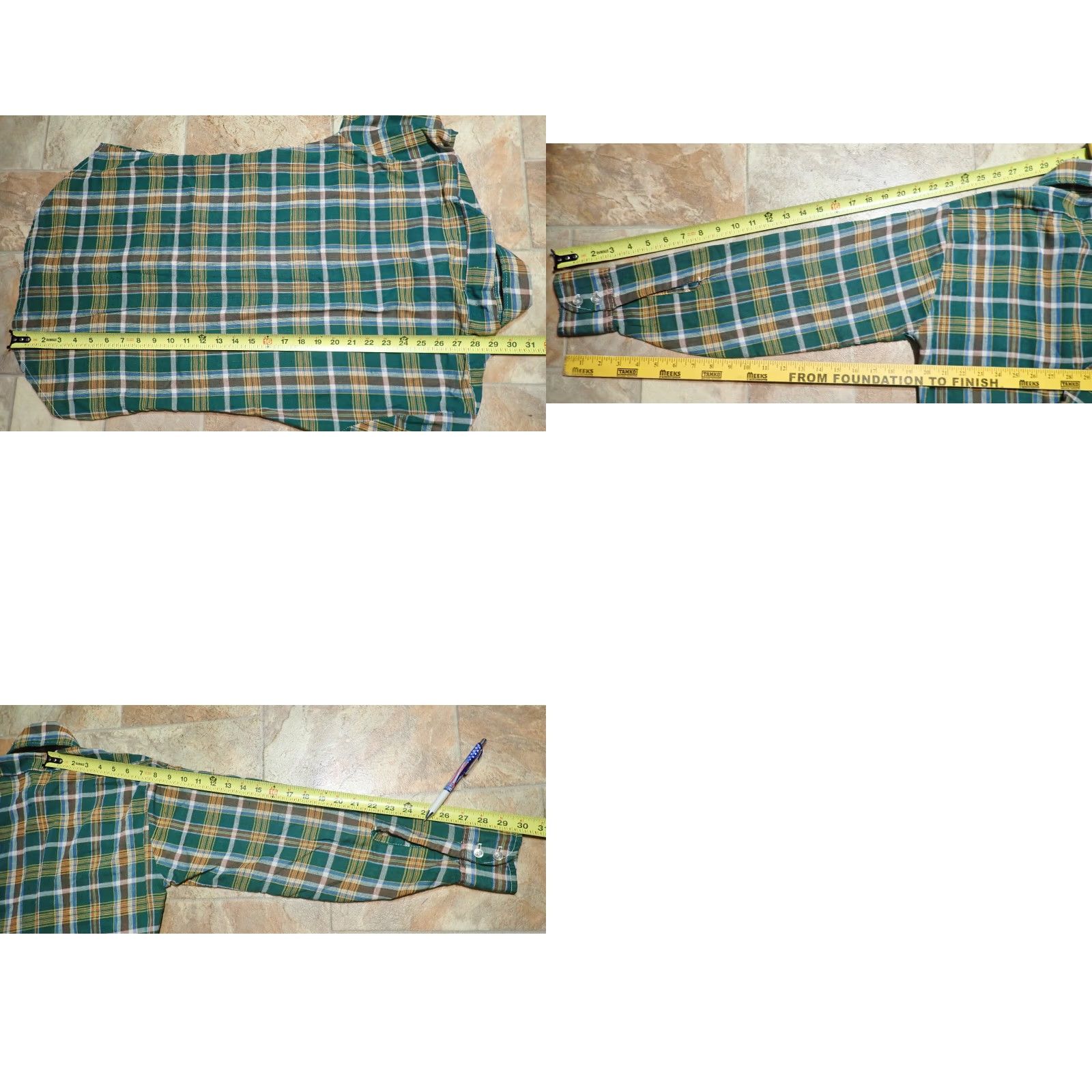 Levi's VINTAGE Levi's Mens Shirt Adult Small Green Plaid Tartan 80s Button Front Classic Outdoors Western Size US S / EU 44-46 / 1 - 8 Thumbnail