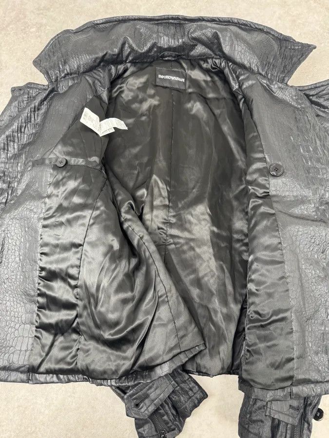 Emporio Armani FW2007 Emporio Armani Offcier Black Crocodile Effect Jacket Size US M / EU 48-50 / 2 - 10 Thumbnail