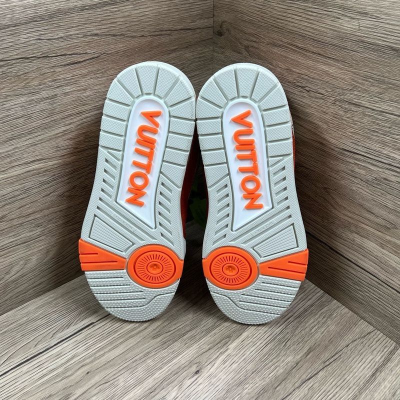Louis Vuitton Louis Vuitton Orange Low-Top Trainer Sneakers -2508 Size US 7.5 / EU 40-41 - 6 Thumbnail