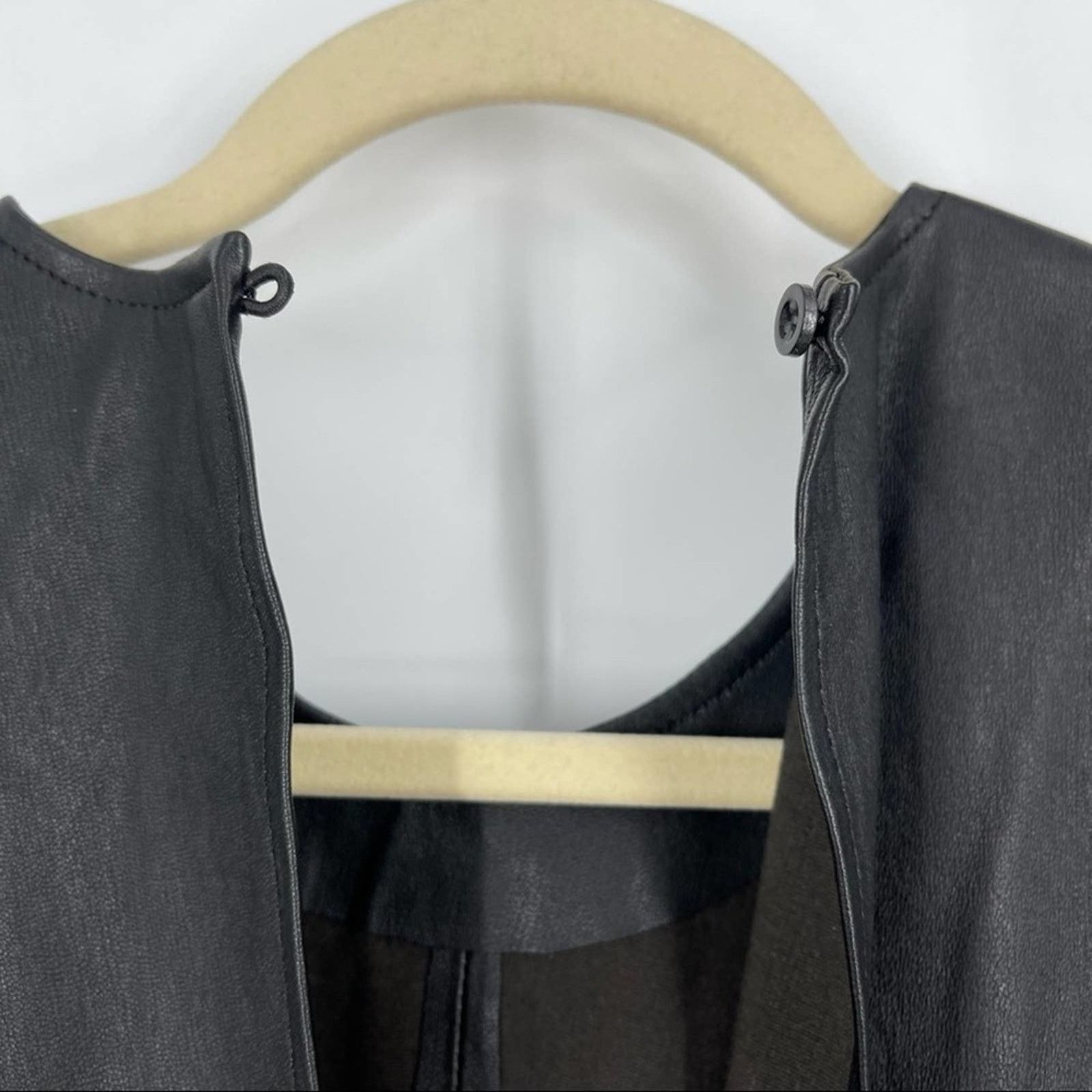 Iro IRO 100% Lamb Leather Oterma Dress Black Size 4 Size S / US 4 / IT 40 - 3 Thumbnail