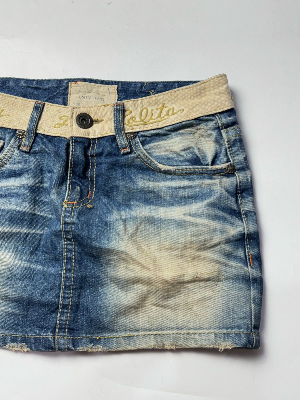 Hysteric Glamour Lolita Jeans Yoshitomo Nara Skulls Mini Skirts Size 31" - 5 Thumbnail