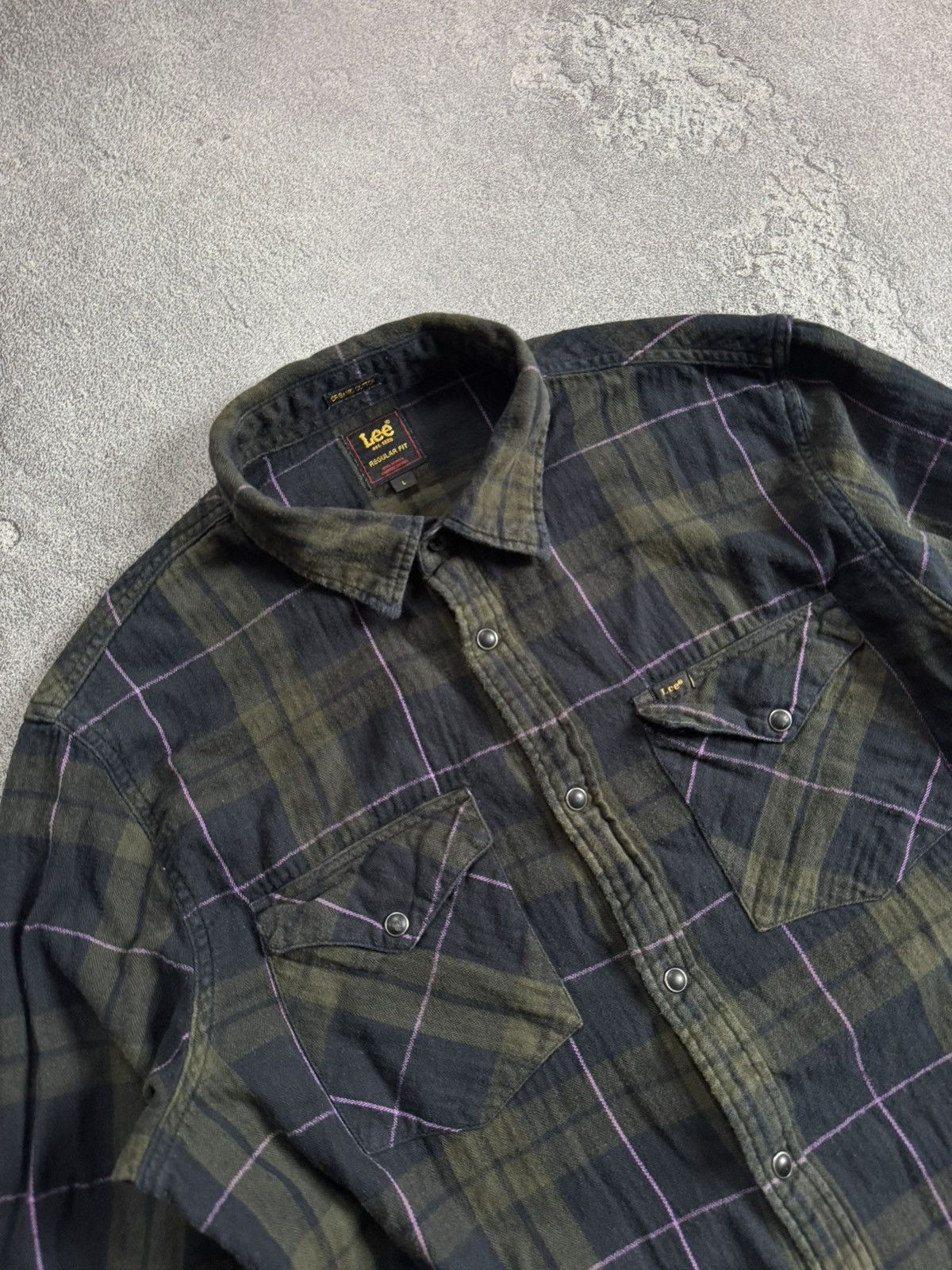 Flannel × Lee × Vintage Lee L flannel shirt button up checkered long sleeve Size US L / EU 52-54 / 3 - 8 Thumbnail