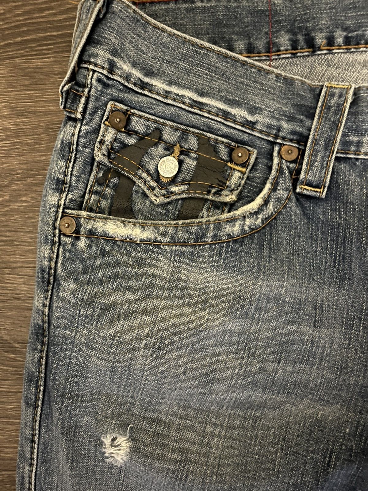 True Religion True Religion Vintage Distressed Denim Size US 33 - 5 Thumbnail