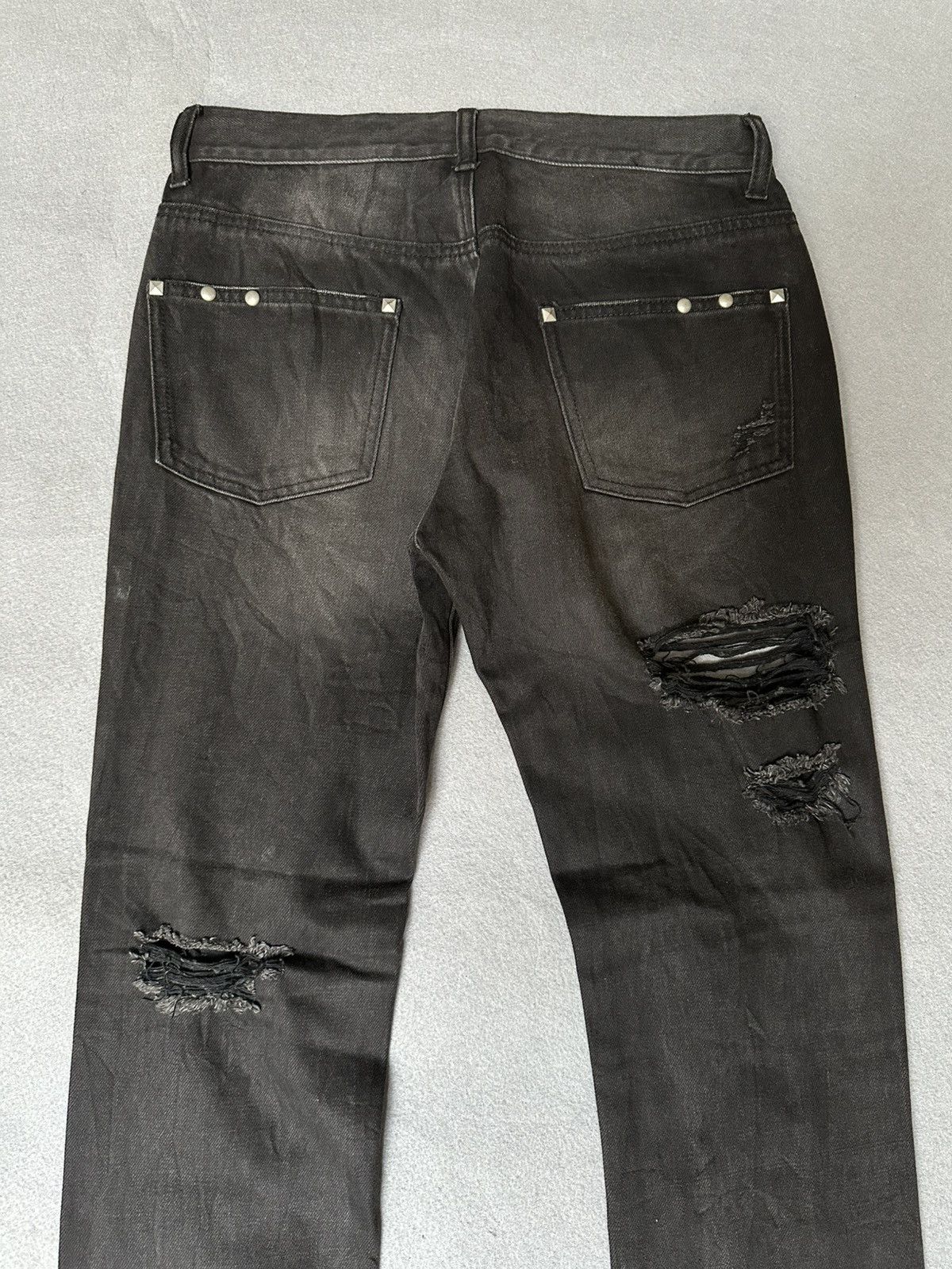 Japanese Brand Sex Pot Revenge Punk Revolution Studded Distressed Denim Size US 30 / EU 46 - 12 Thumbnail