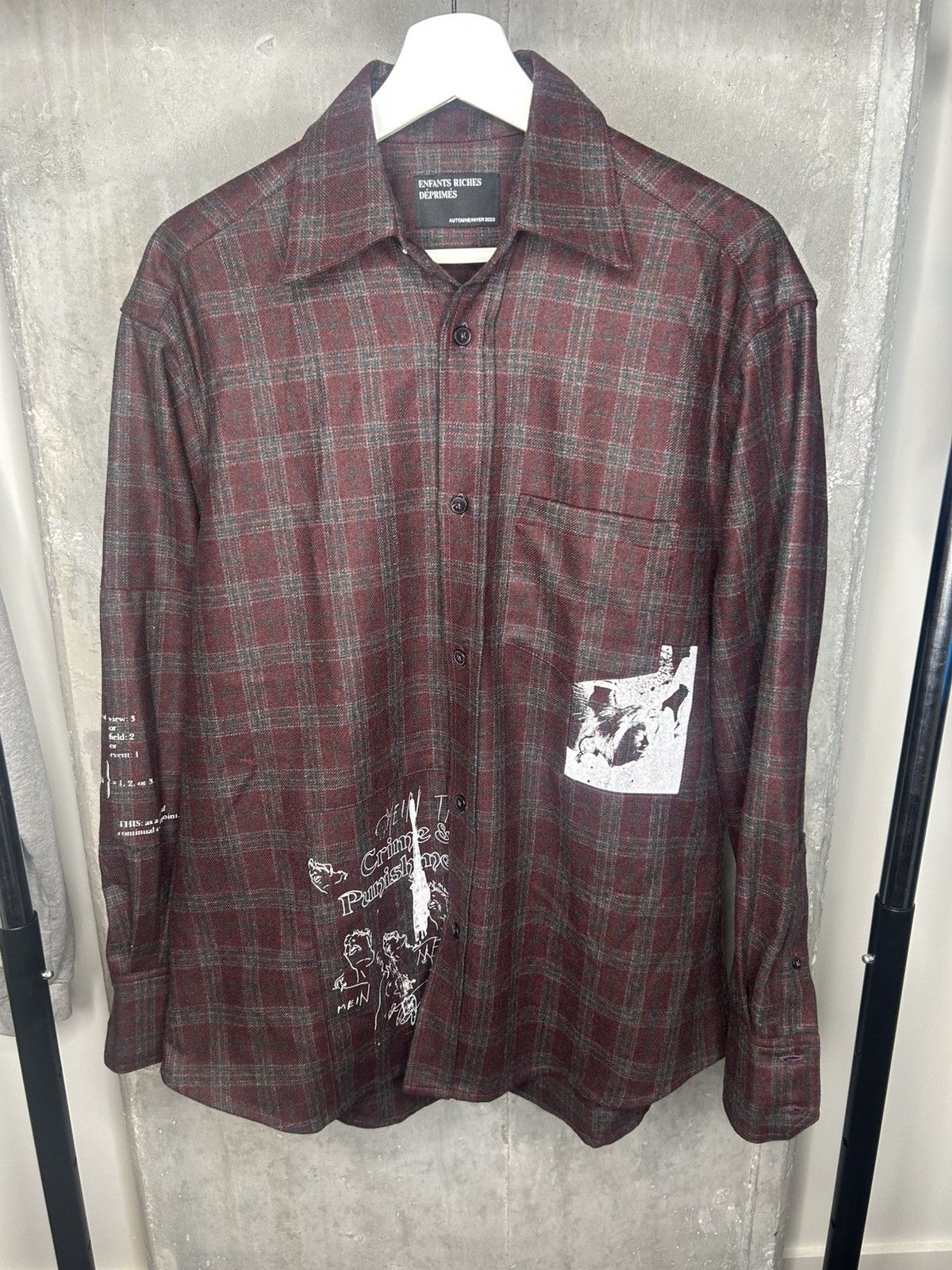 Enfants Riches Deprimes Mr Porter Exclusive Patchwork Flannel Size US M / EU 48-50 / 2 - 1 Thumbnail