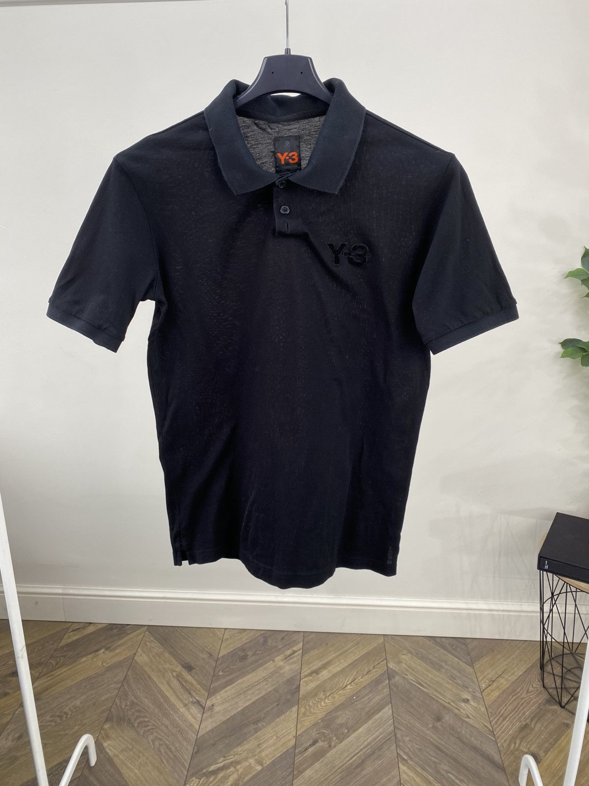 Y-3 Vintage Y-3 Denim Black Polo T-shirt Size US M / EU 48-50 / 2 - 1 Thumbnail