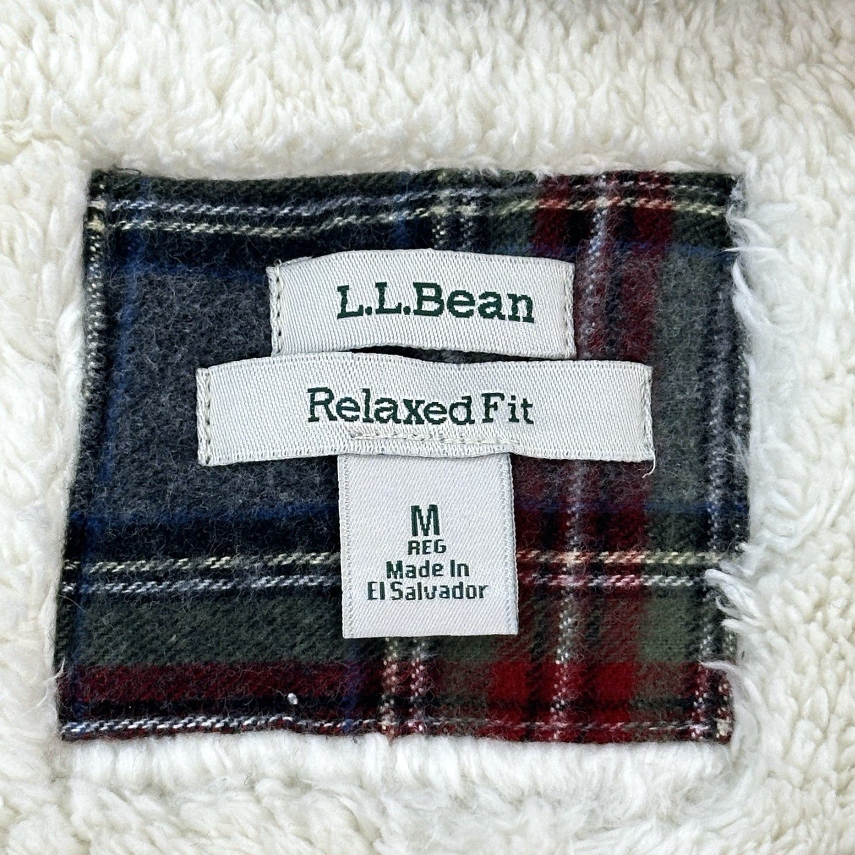 Vintage LL Bean Hoodie Women's Medium Scotch Plaid Relaxed Sherpa Lined Flannel Jacket Size M / US 6-8 / IT 42-44 - 7 Thumbnail