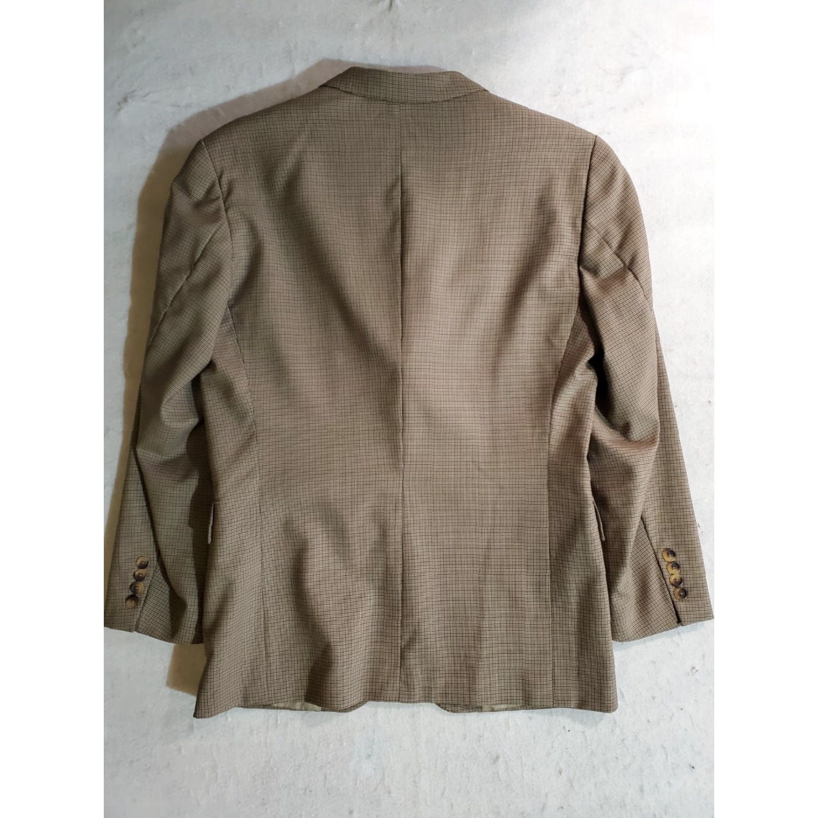 Chaps VINTAGE Chaps By Ralph Lauren 100% Wool Houndstooth Suit Jacket Mens Size 40R Size 40R - 7 Thumbnail