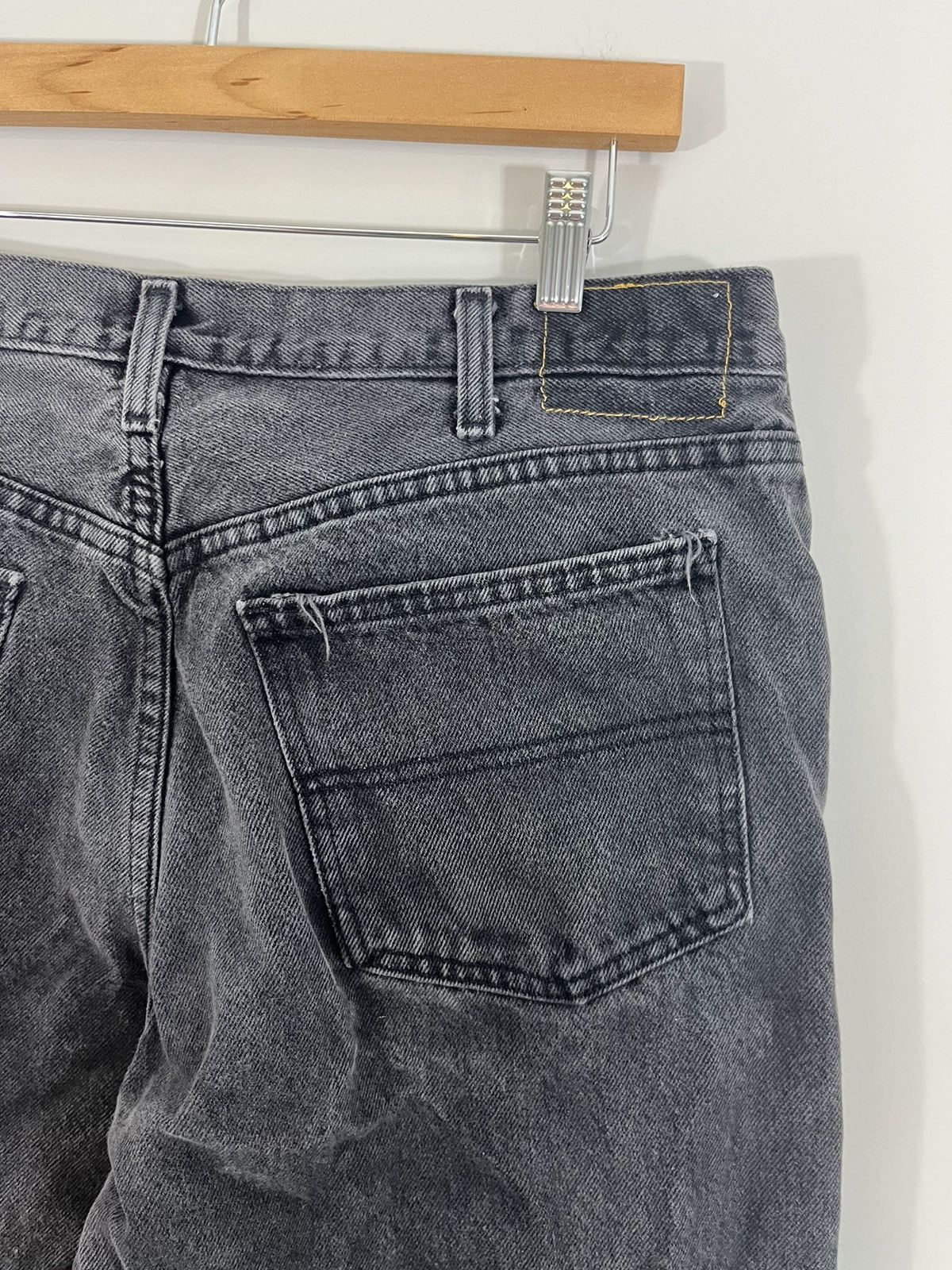 Vintage Sun Faded Released Hem Distressed Black Jeans Size US 36 / EU 52 - 8 Thumbnail