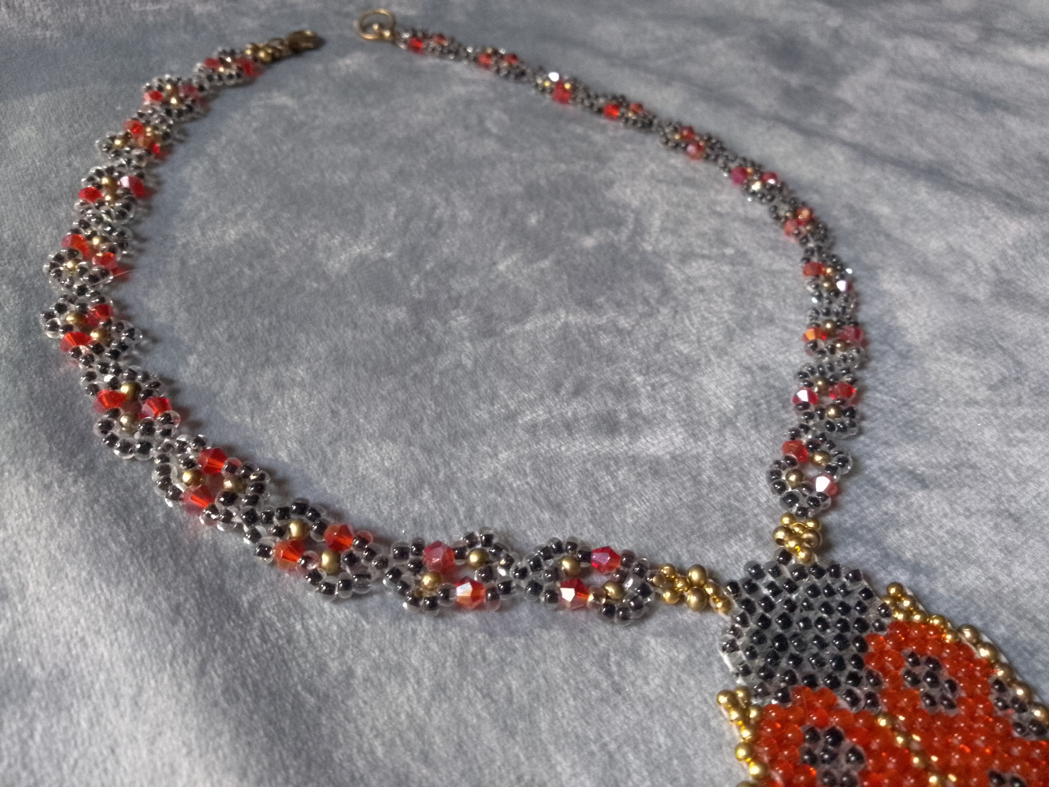 Handmade Necklace Beaded Pendant Ladybug Elegant Boho Unique Size ONE SIZE - 9 Thumbnail