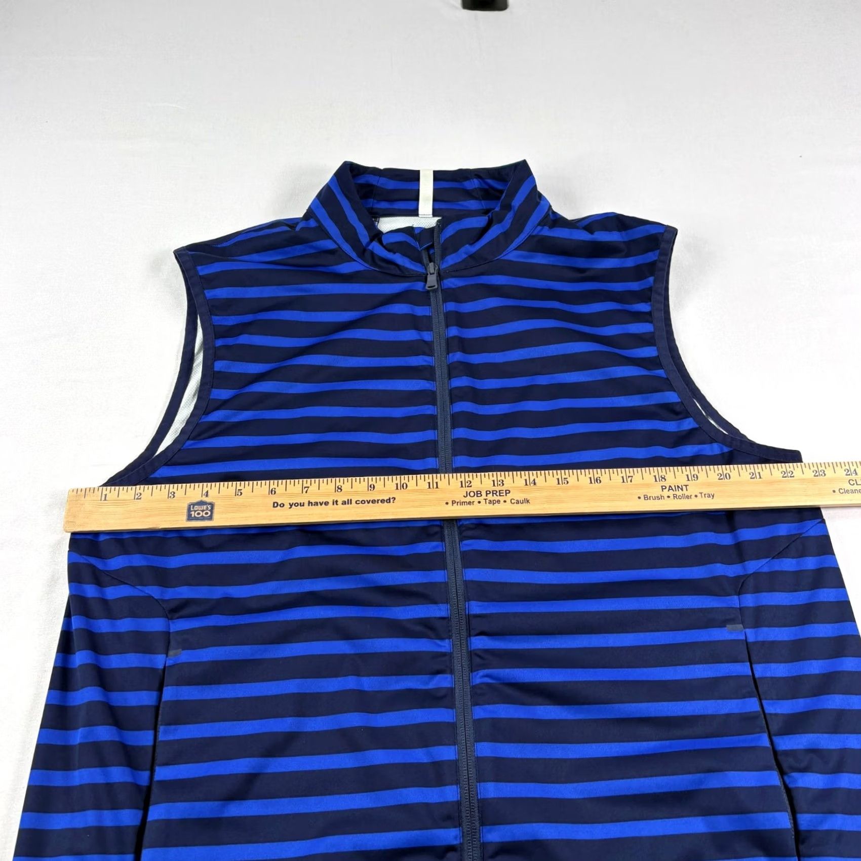 RLX Ralph Lauren VINTAGE RLX Ralph Lauren Vest Mens Large Blue Striped Windbreaker Golf Water Resistant Size US L / EU 52-54 / 3 - 4 Thumbnail
