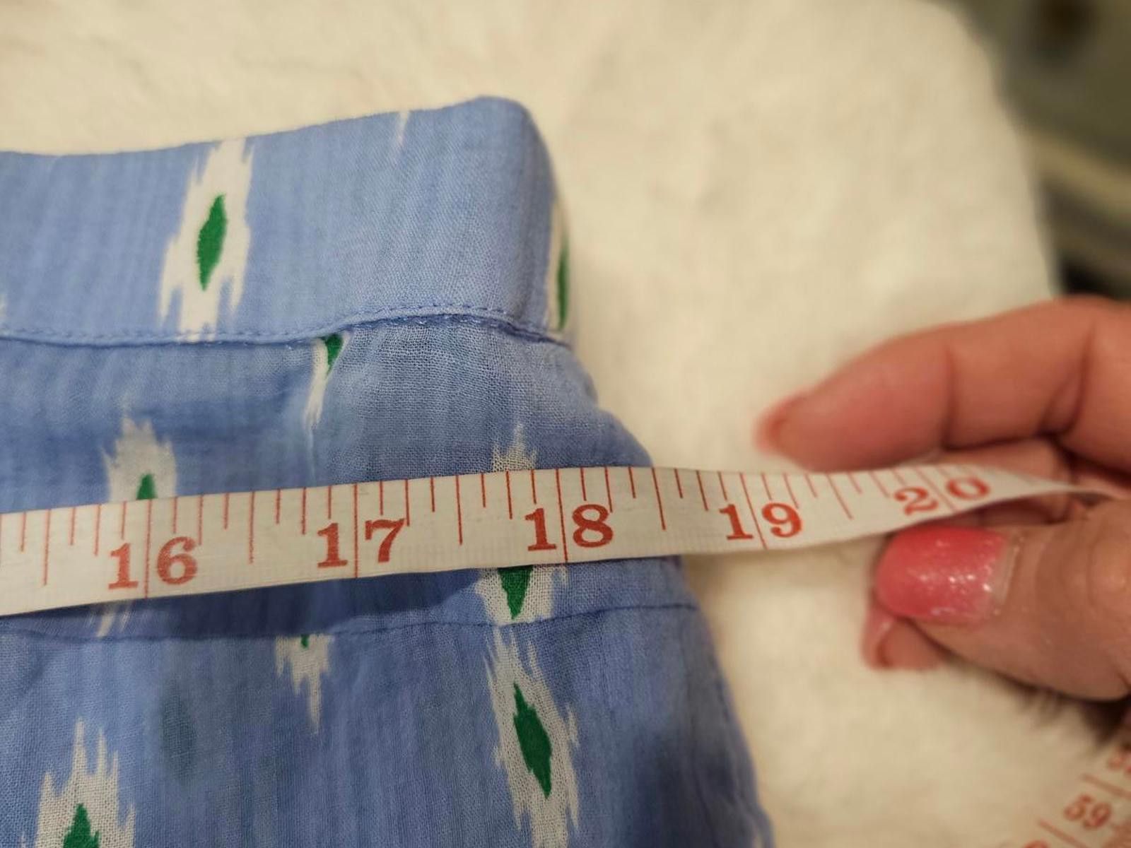 J.Crew J.Crew Blue Patterned Summer Top with Shoulder Ties #154 Size M / US 6-8 / IT 42-44 - 5 Thumbnail