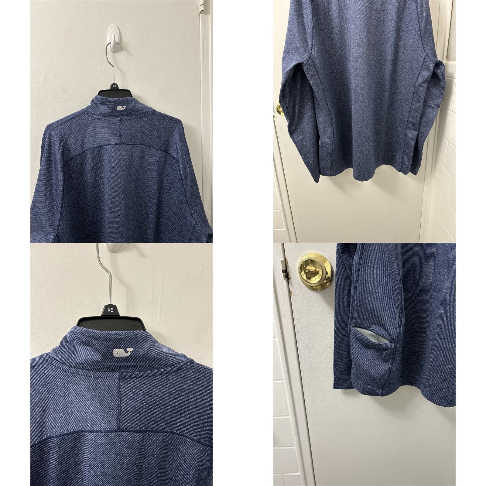 Vineyard Vines Vineyard Vines Performance 1/4 Zip Mens Large Blue Pullover Pocket Long Sleeve Jacket Size US L / EU 52-54 / 3 - 8 Thumbnail