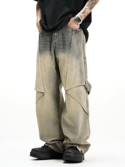 Japanese Brand × Jean Men's distressed washed loose American cargo jeans Size US 32 / EU 48 - 2 Thumbnail