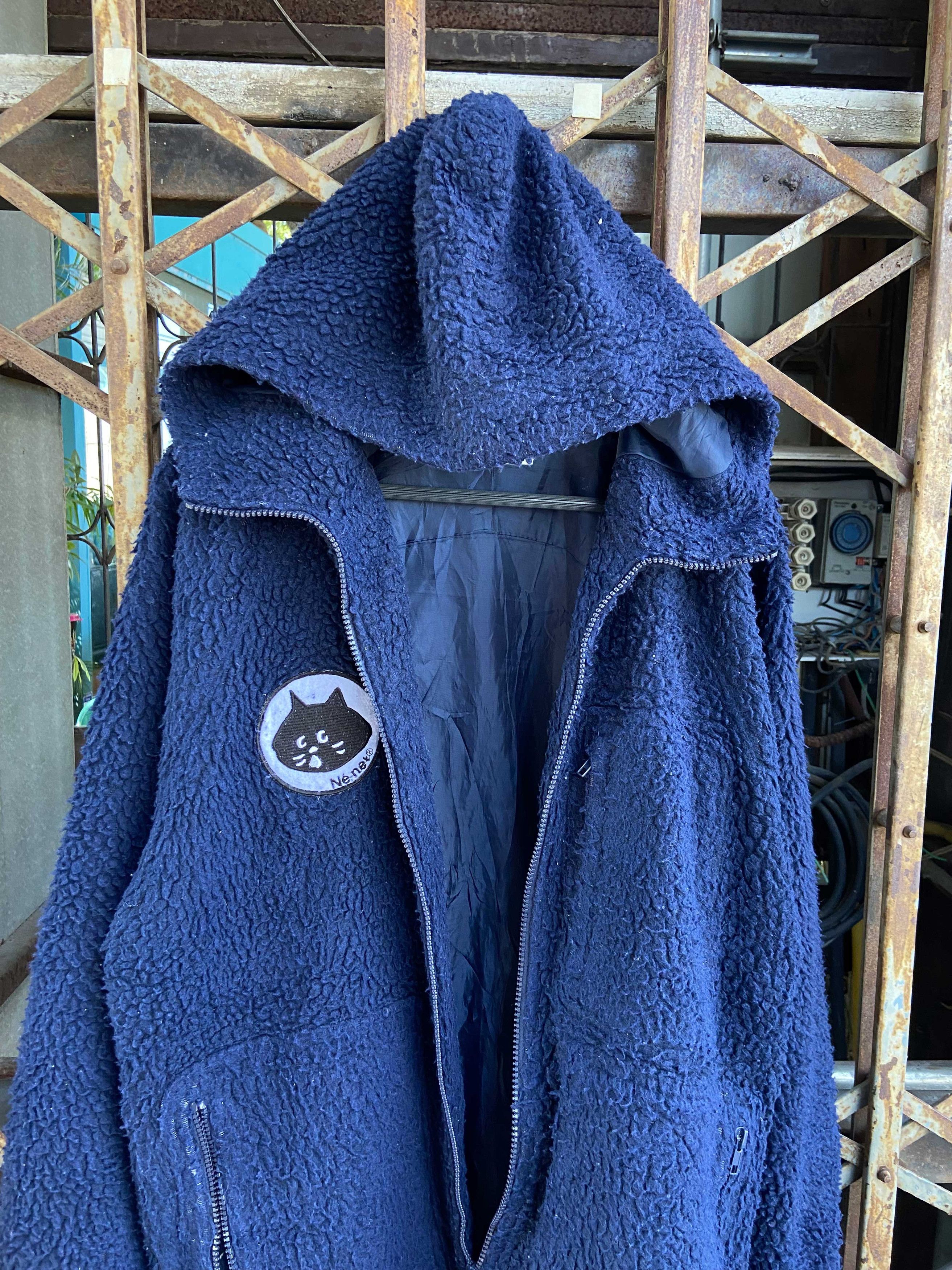 Issey Miyake Né-Net Sherpa Fleece Hooded Jacket Size US S / EU 44-46 / 1 - 5 Thumbnail