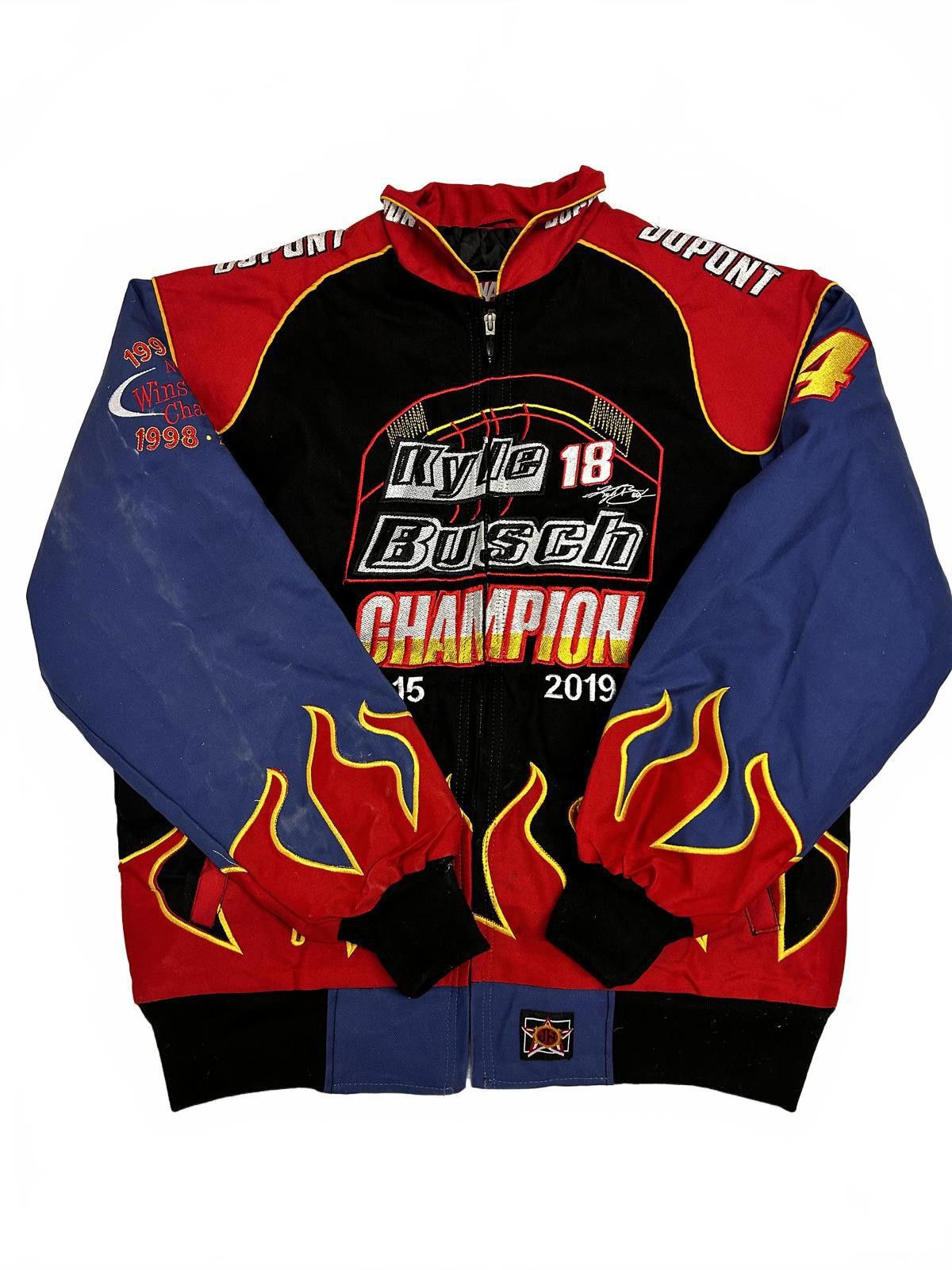 NASCAR Vintage Kyle Busch Champion Racing Jacket Large Size US L / EU 52-54 / 3 - 2 Thumbnail