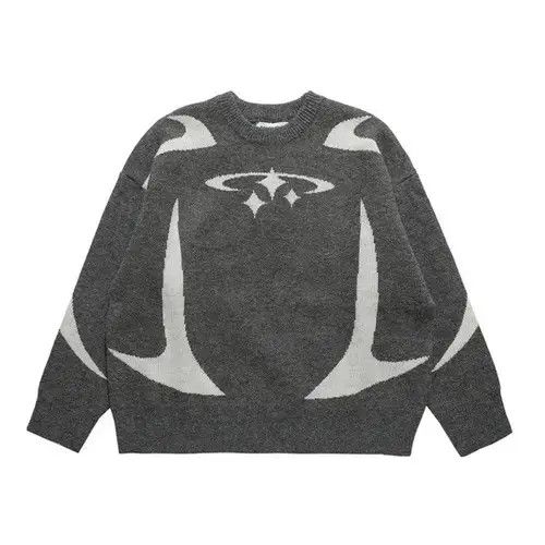 Aran Isles Knitwear × Japanese Brand Y2K Stars Graphic Sweater Unisex Size US L / EU 52-54 / 3 - 1 Thumbnail
