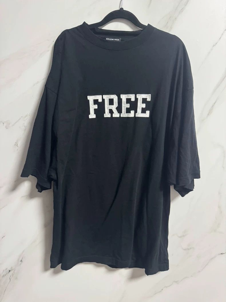 Balenciaga Balenciaga Black FREE Oversize Tee XS - dmc Size US XS / EU 42 / 0 - 1 Thumbnail