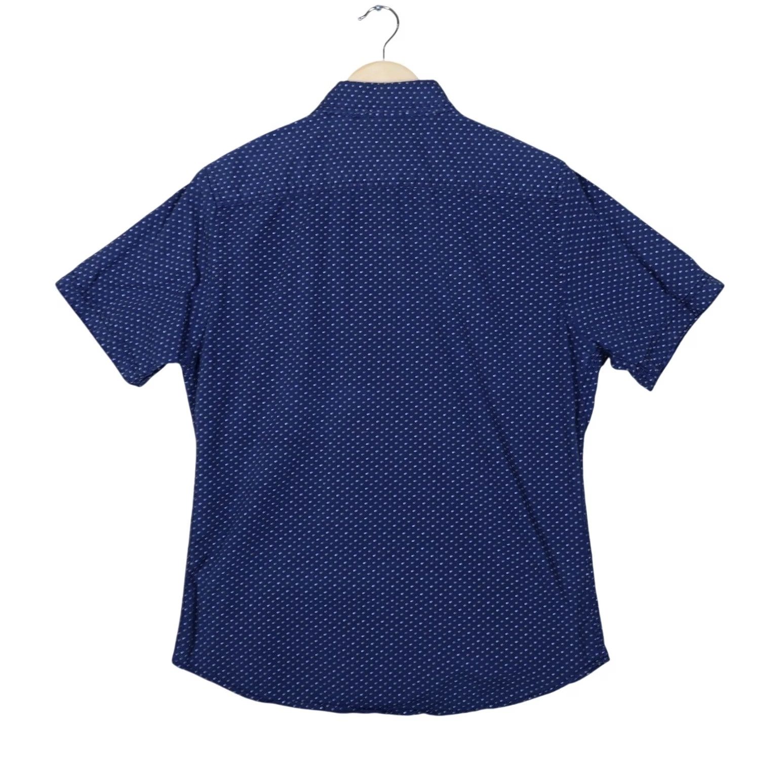 Alexander Julian Colours Alexander Julian Mens Small Dot Print Short Sleeve Button Down Shirt Size US S / EU 44-46 / 1 - 5 Thumbnail