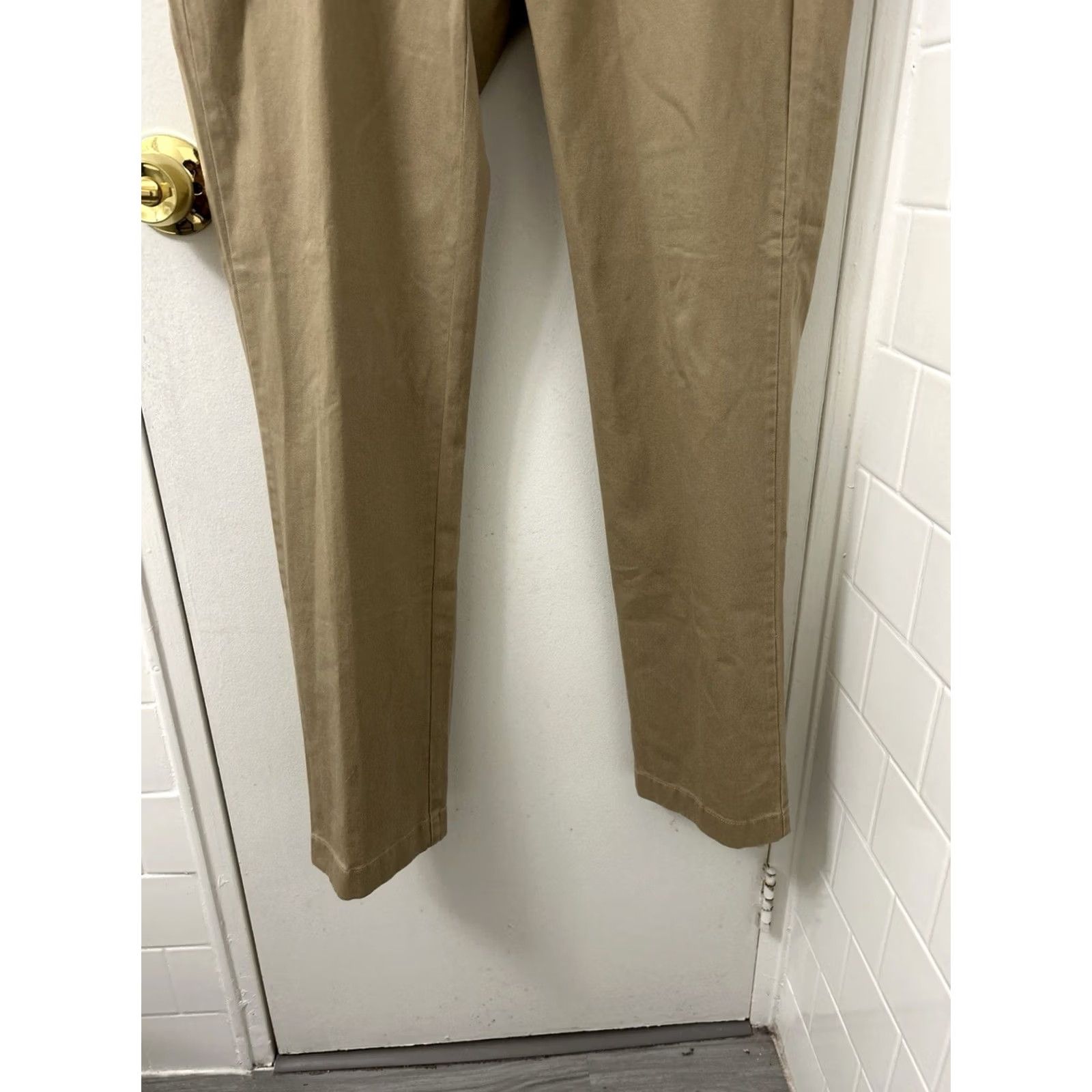 Vintage J. Crew Factory Urban Slim Fit Chinos Pants Mens 32x34 Khaki Tan Slim Fit 5-Pocket Zipper Button Casual Workwear Business Cotton Canvas Size US 32 / EU 48 - 3 Thumbnail